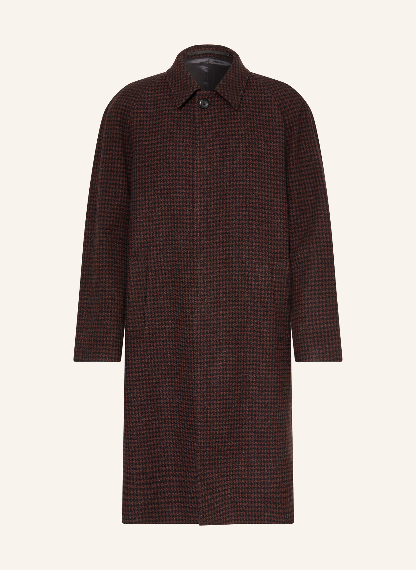 DRESSLER ROMEO Wool Coat: DARK RED / BLACK