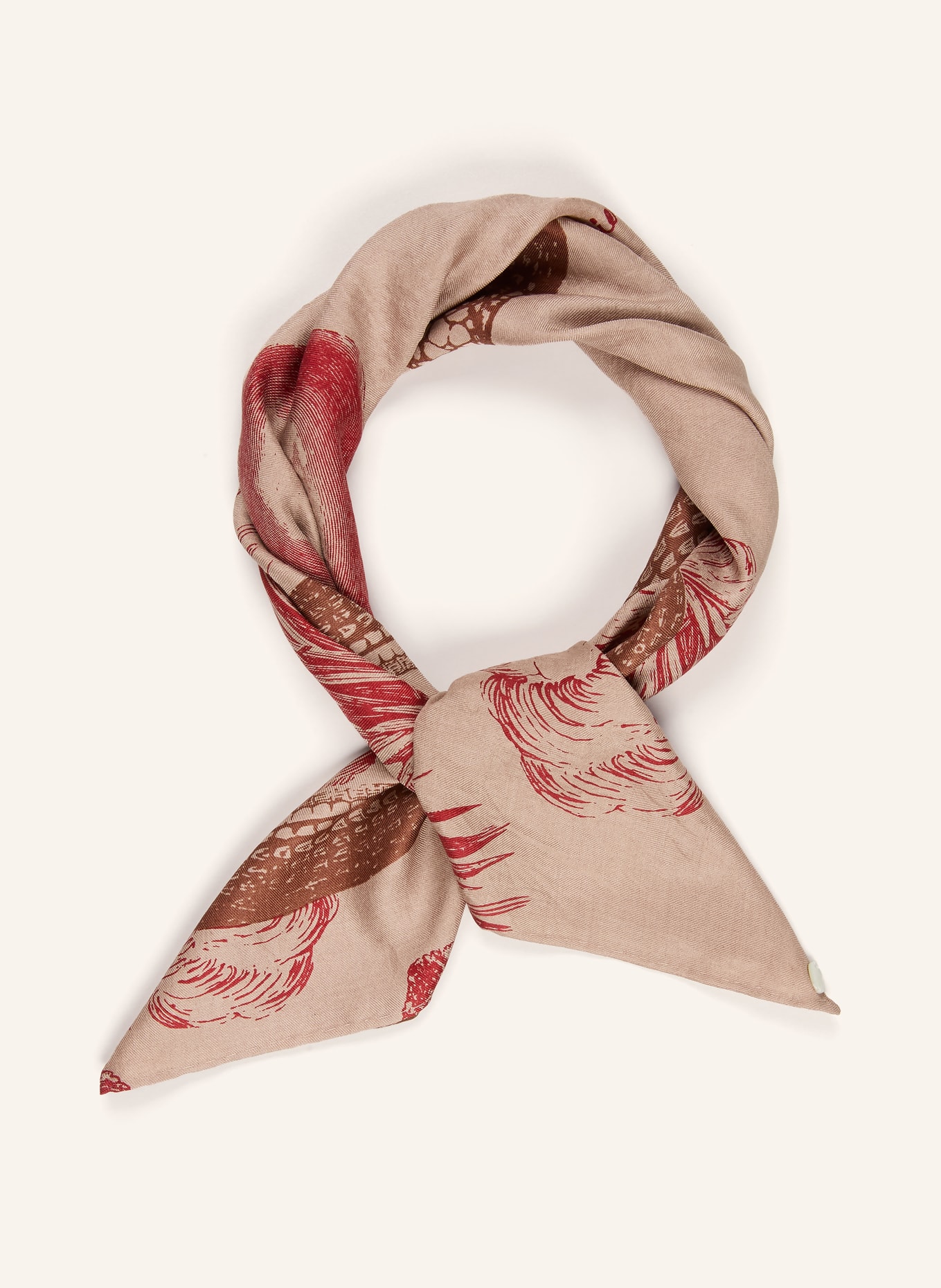 friendly hunting Seidentuch: BEIGE / BRAUN / DUNKELROT