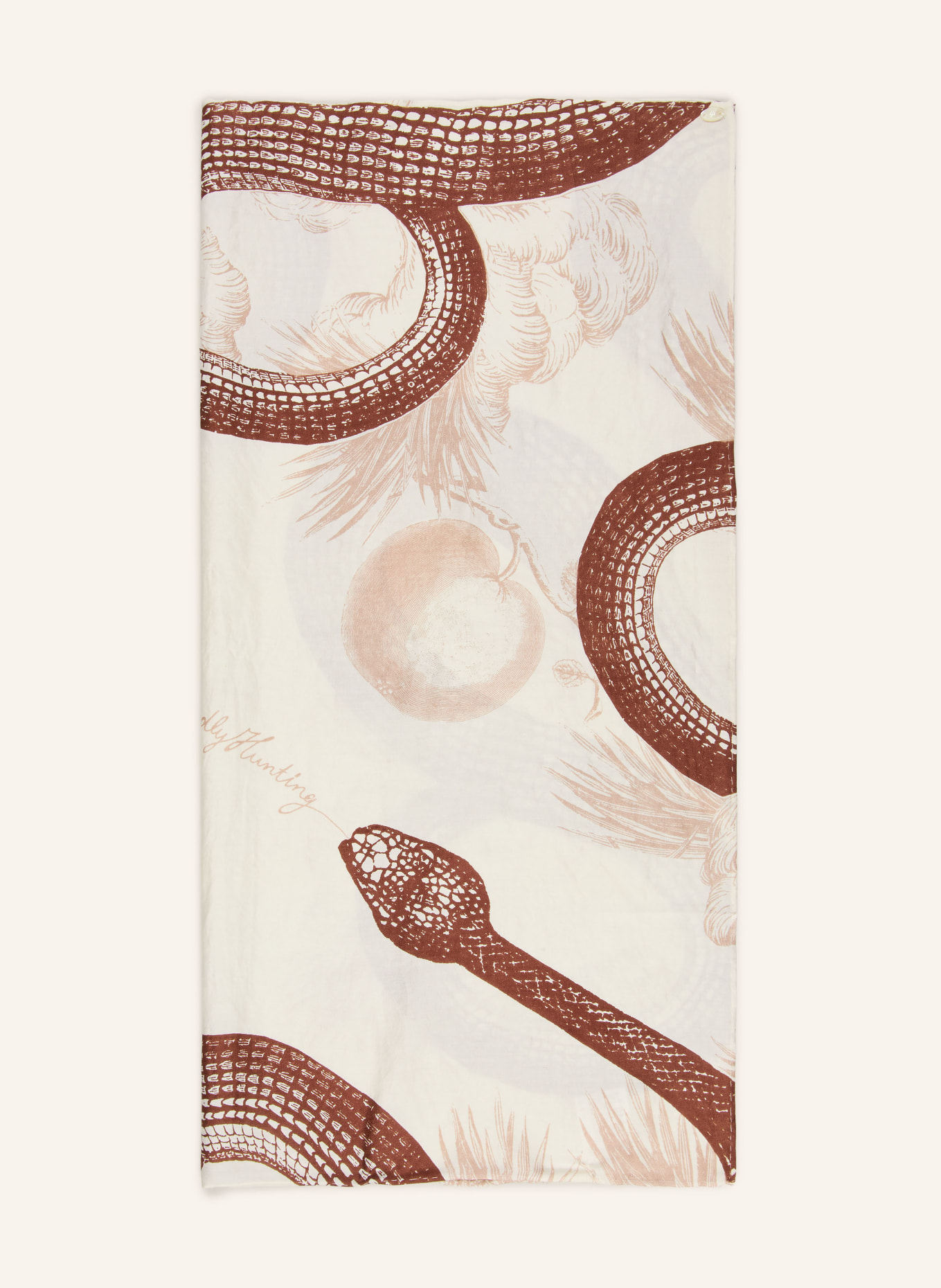 friendly hunting Seidentuch: ECRU / BRAUN / BEIGE