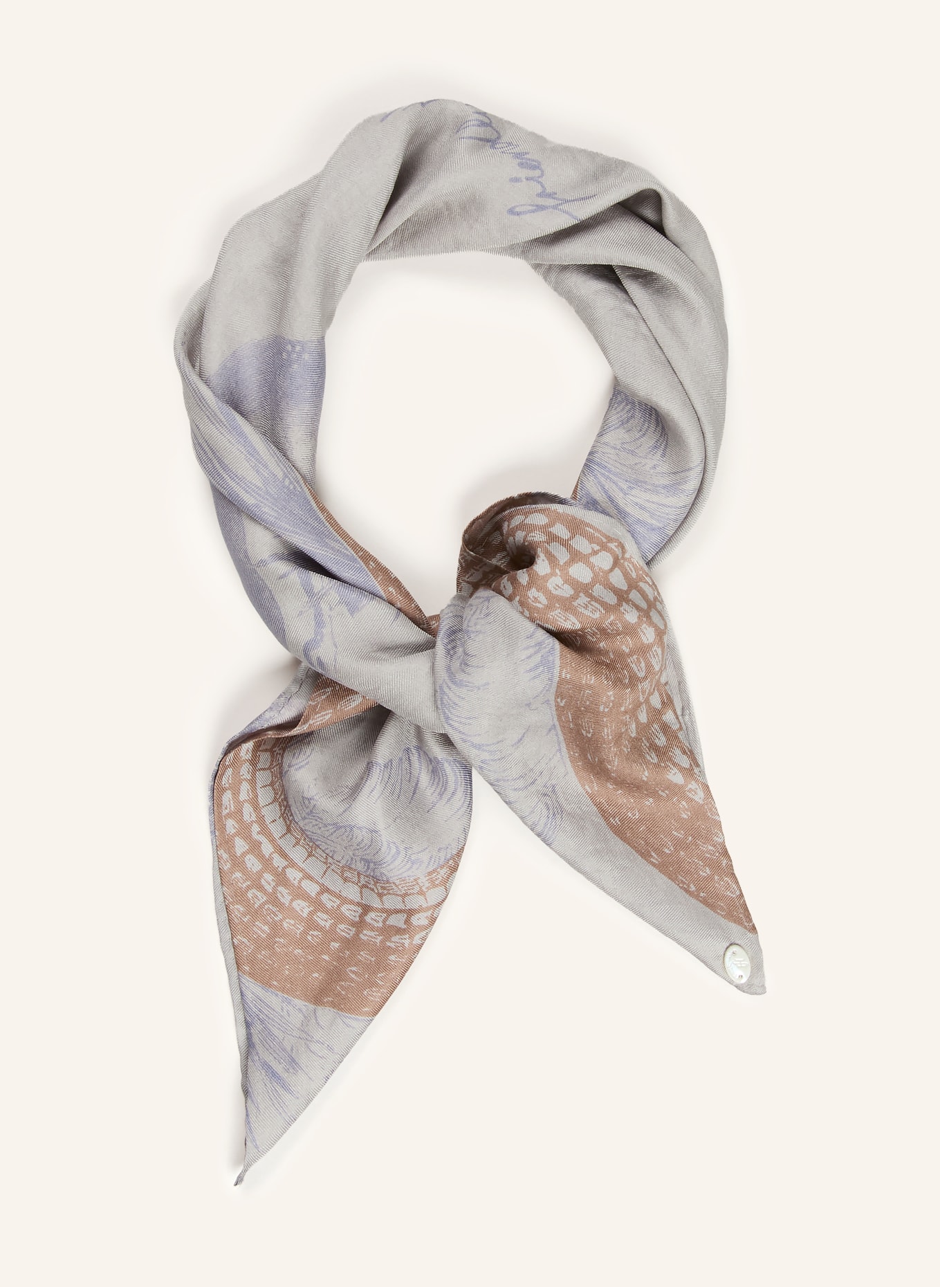 friendly hunting Seidentuch: BLAUGRAU / TAUPE / HELLBLAU