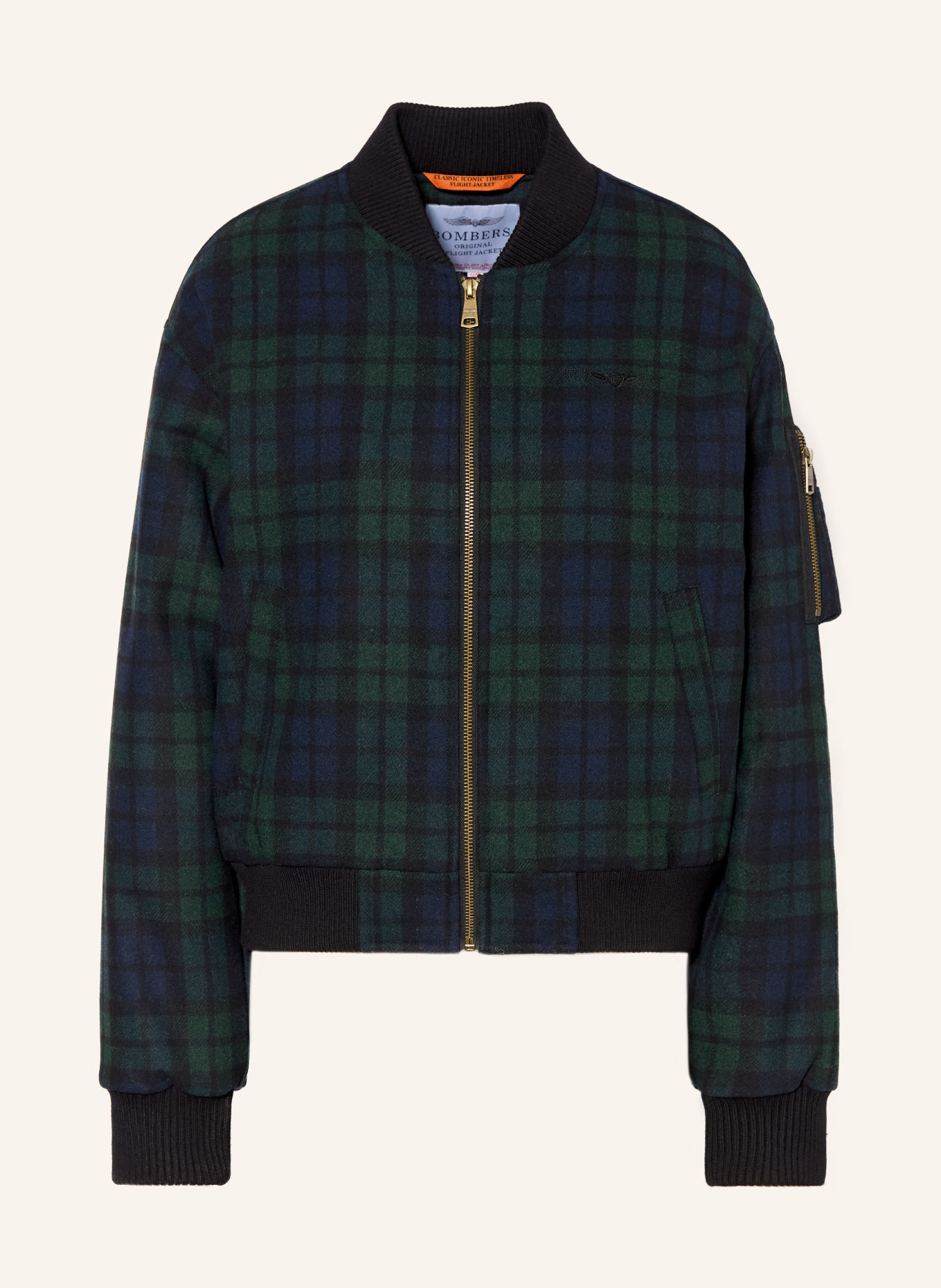 BOMBERS ORIGINAL Blouson: DUNKELBLAU / DUNKELGRÜN / SCHWARZ