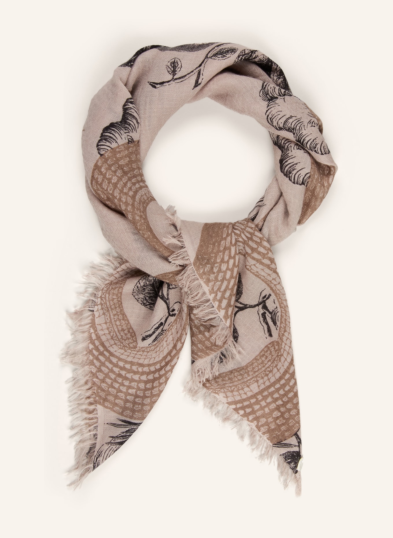 friendly hunting Cashmere-Tuch: BEIGE / TAUPE / SCHWARZ