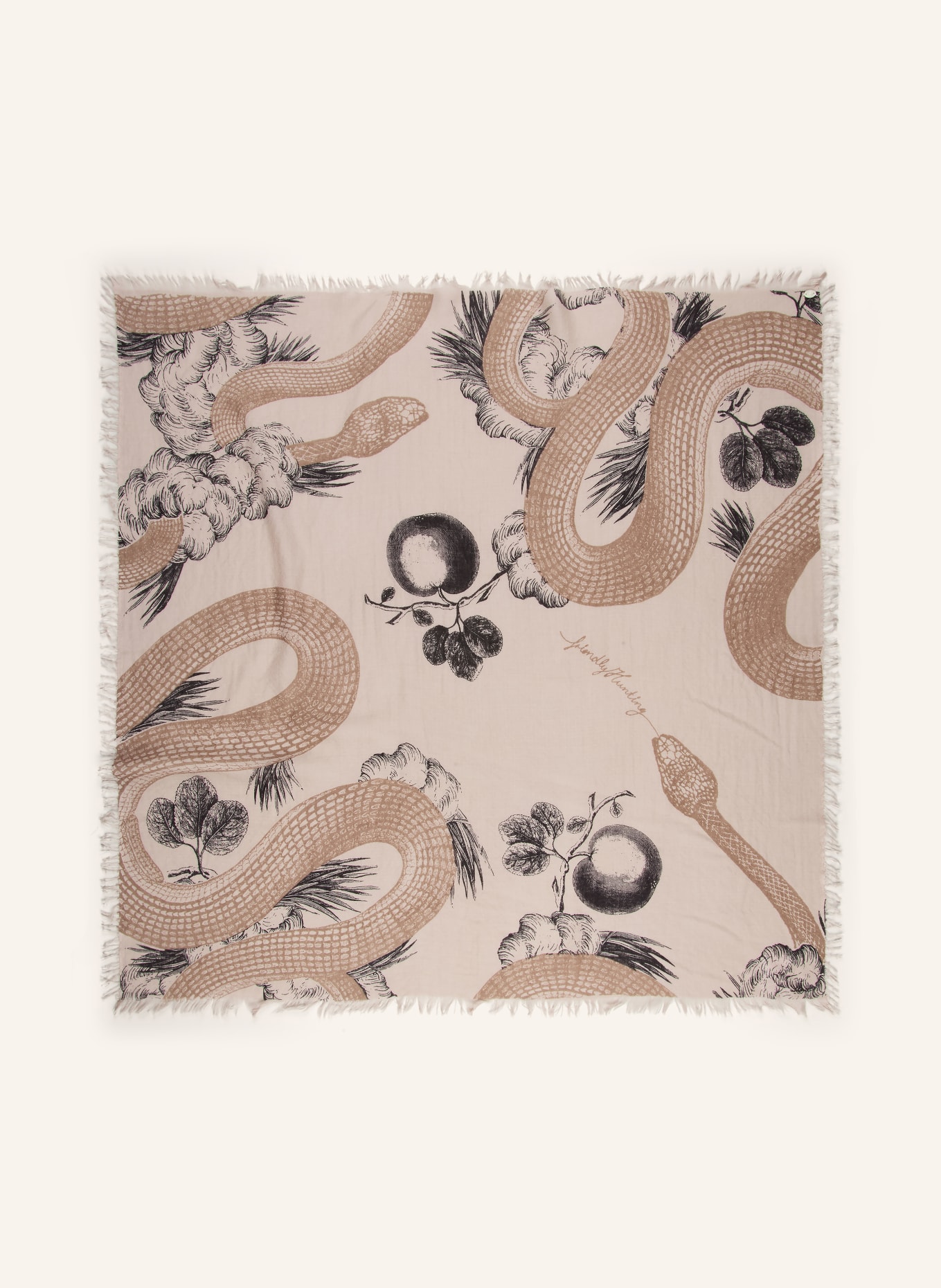 friendly hunting Cashmere-Tuch: BEIGE / TAUPE / SCHWARZ