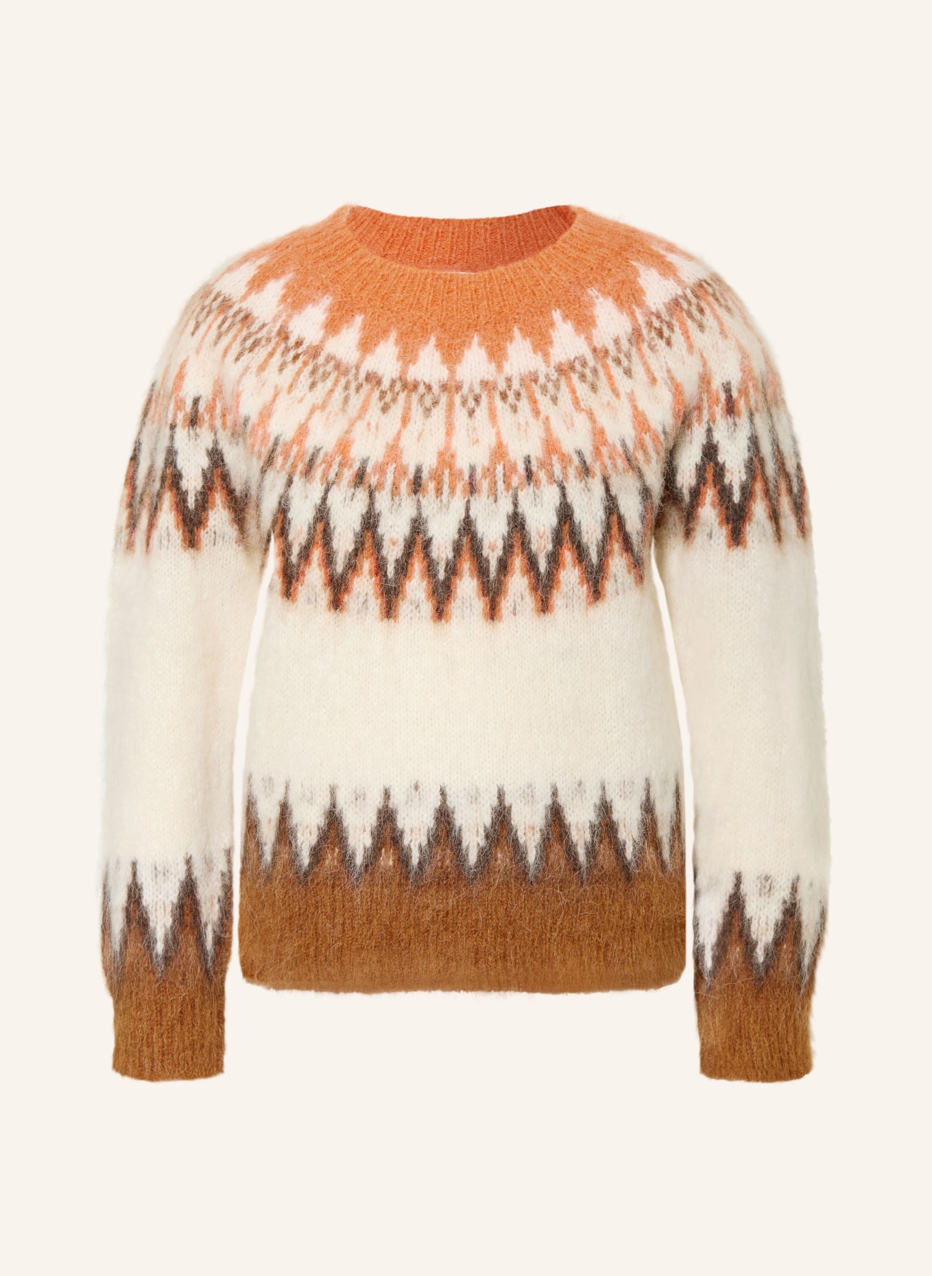darling harbour Svetr z alpaky: offwhite / brown