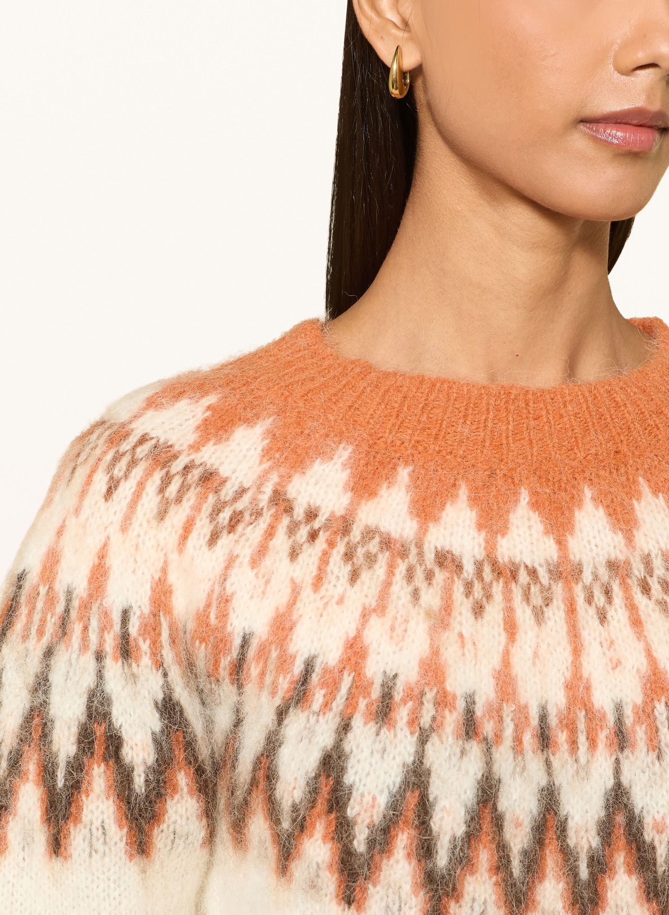 darling harbour Svetr z alpaky: offwhite / brown