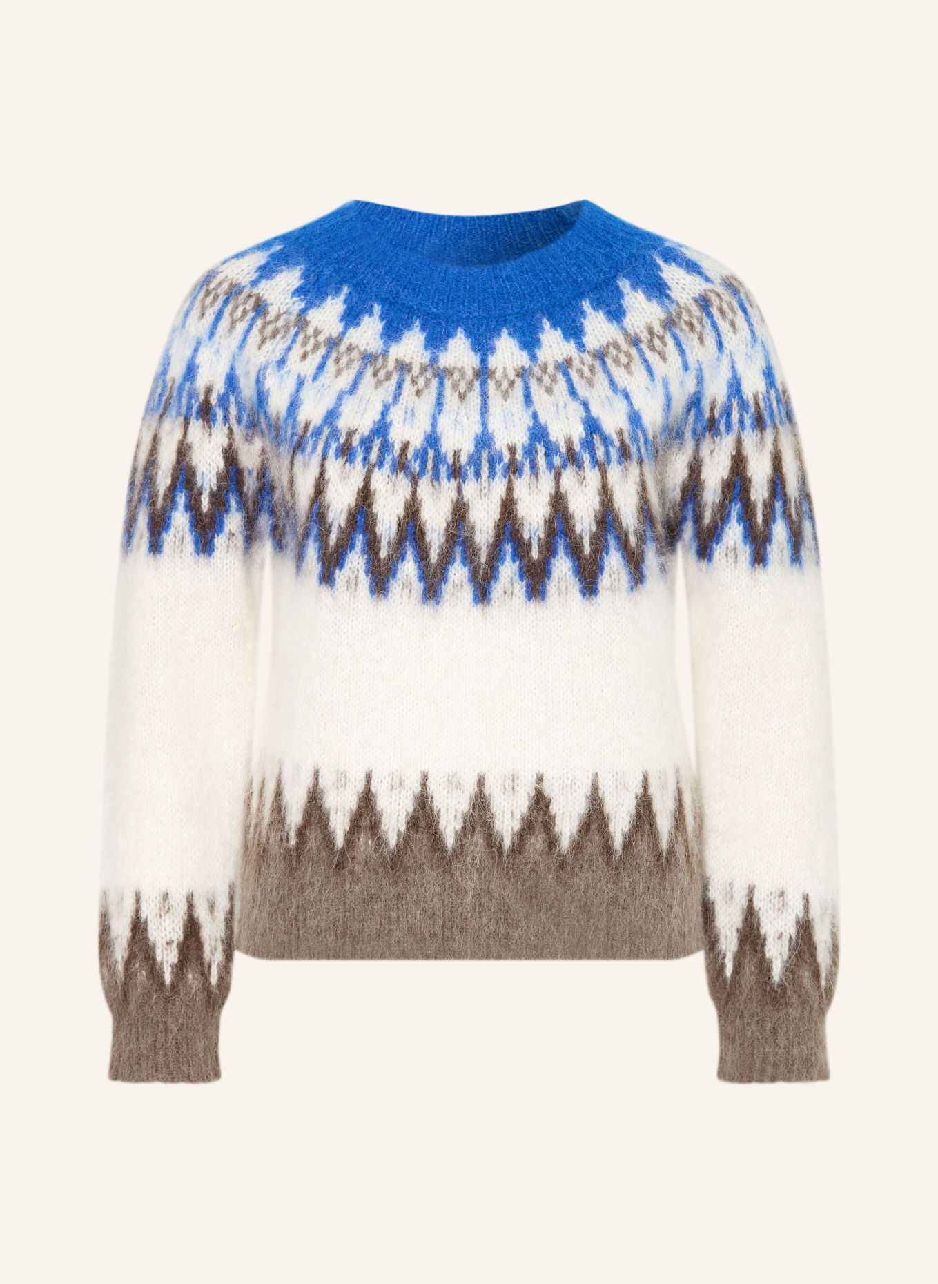 darling harbour Trui met alpaca: offwhite / blue