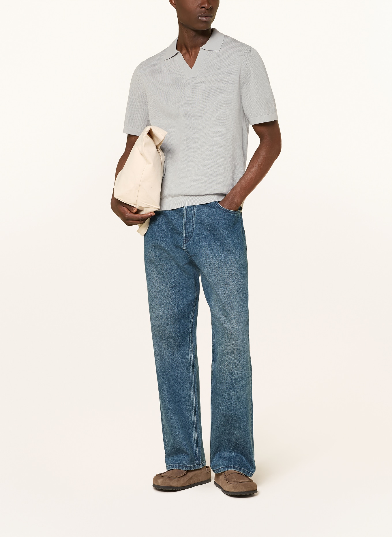 ARKET Strick-Poloshirt: MINT