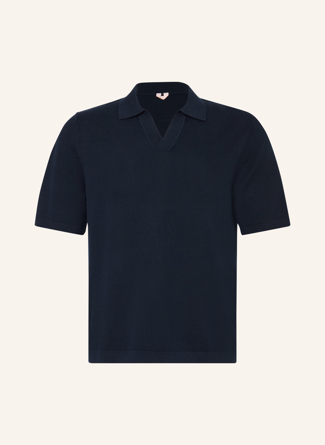 ARKET Strick-Poloshirt: DUNKELBLAU