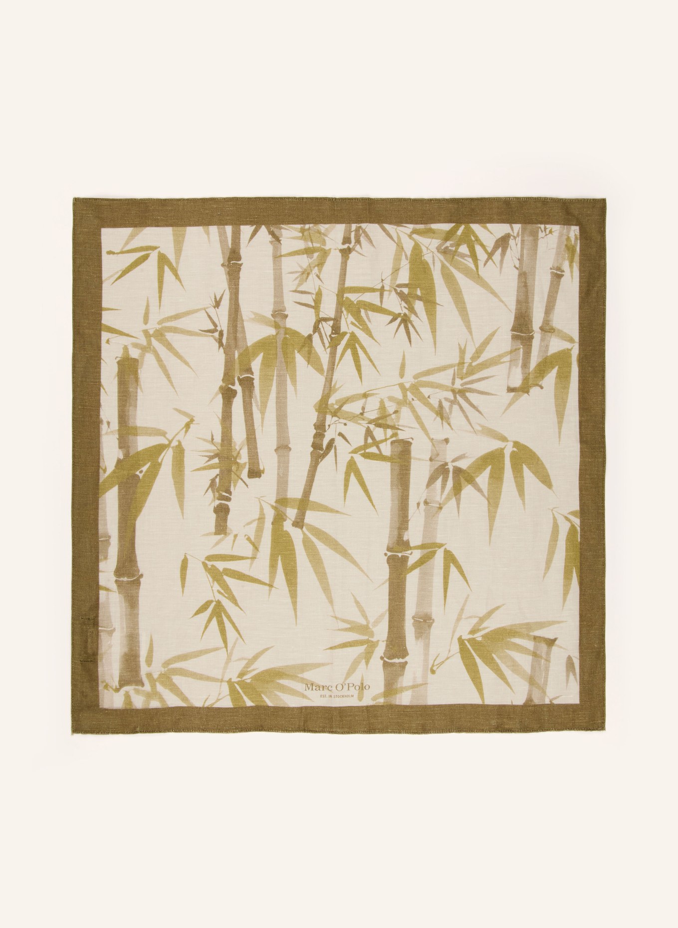 Marc O'Polo Foulard en lin: OLIVE / CRÈME