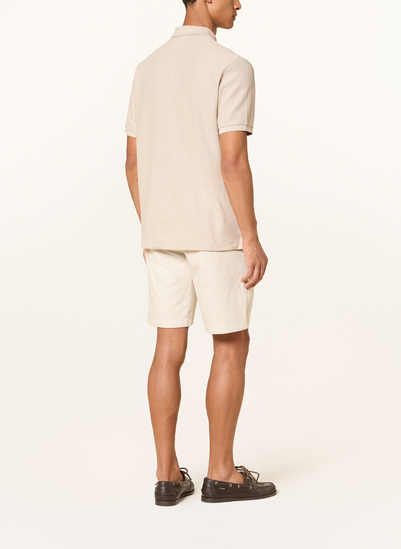 Marc O'Polo Polo tričko z jerseyu, regular fit, s lnem: SVĚTLE ŠEDÁ