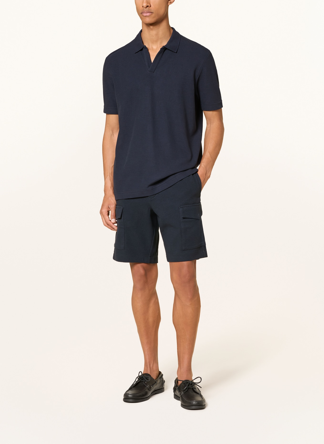 Marc O'Polo Kámošské kraťasy Regular Fit: TMAVĚ MODRÁ