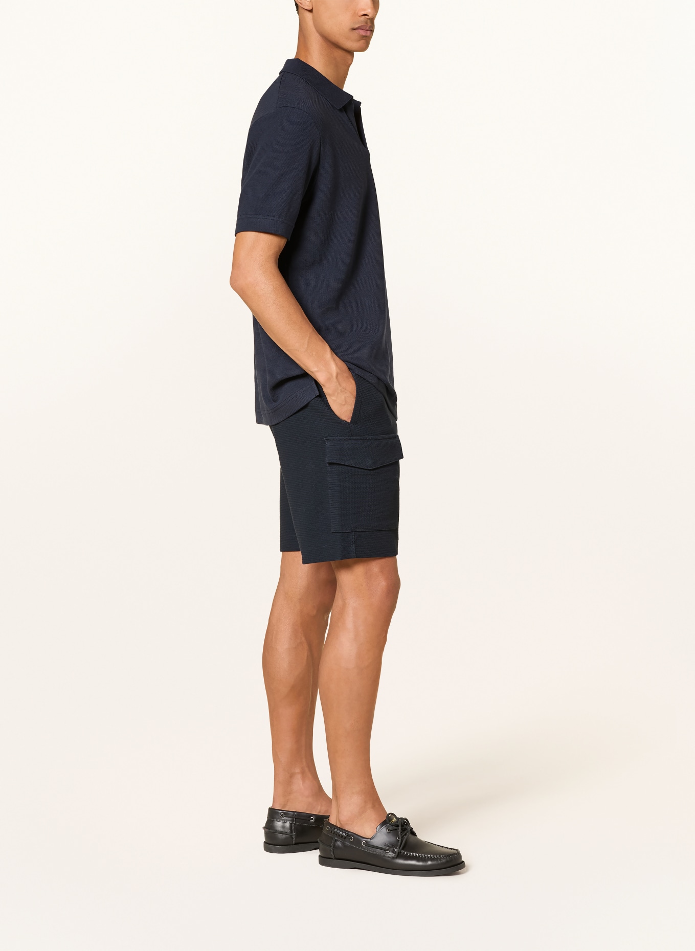 Marc O'Polo Kámošské kraťasy Regular Fit: TMAVĚ MODRÁ