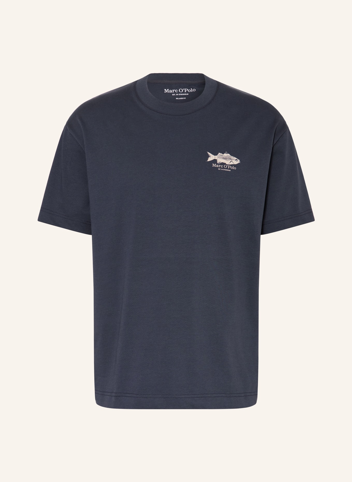 Marc O'Polo T-shirt: MØRKEBLÅ / OLIVEN / HVID
