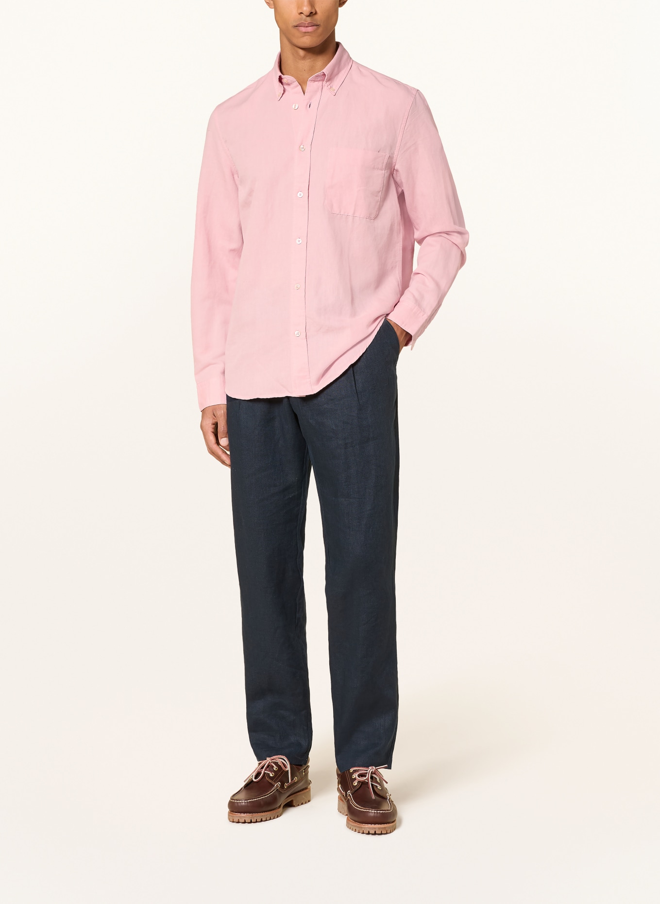 Marc O'Polo Hemd Regular Fit mit Leinen: ROSA