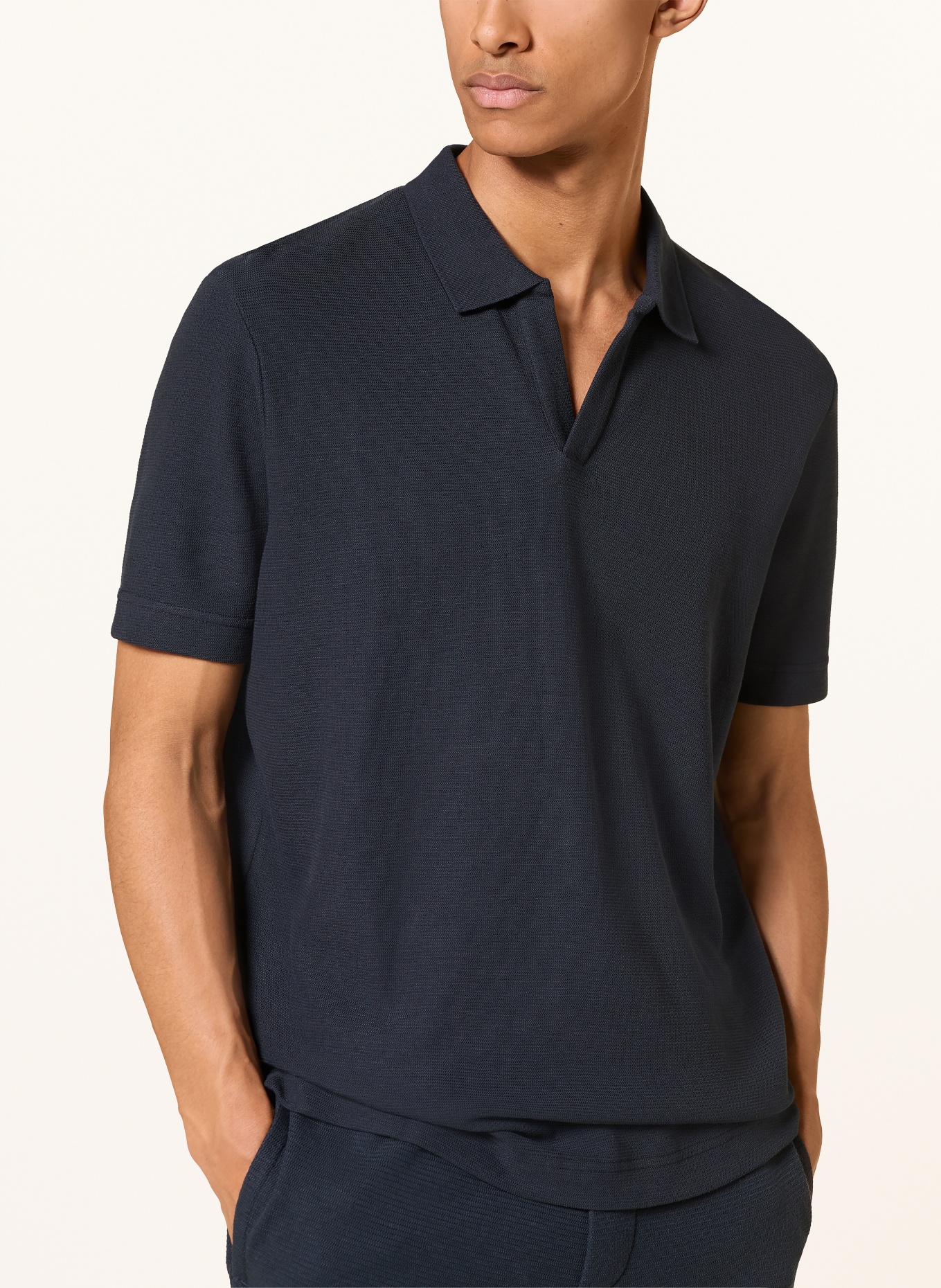 Marc O'Polo Jersey Polo Shirt, Regular Fit: DARK BLUE