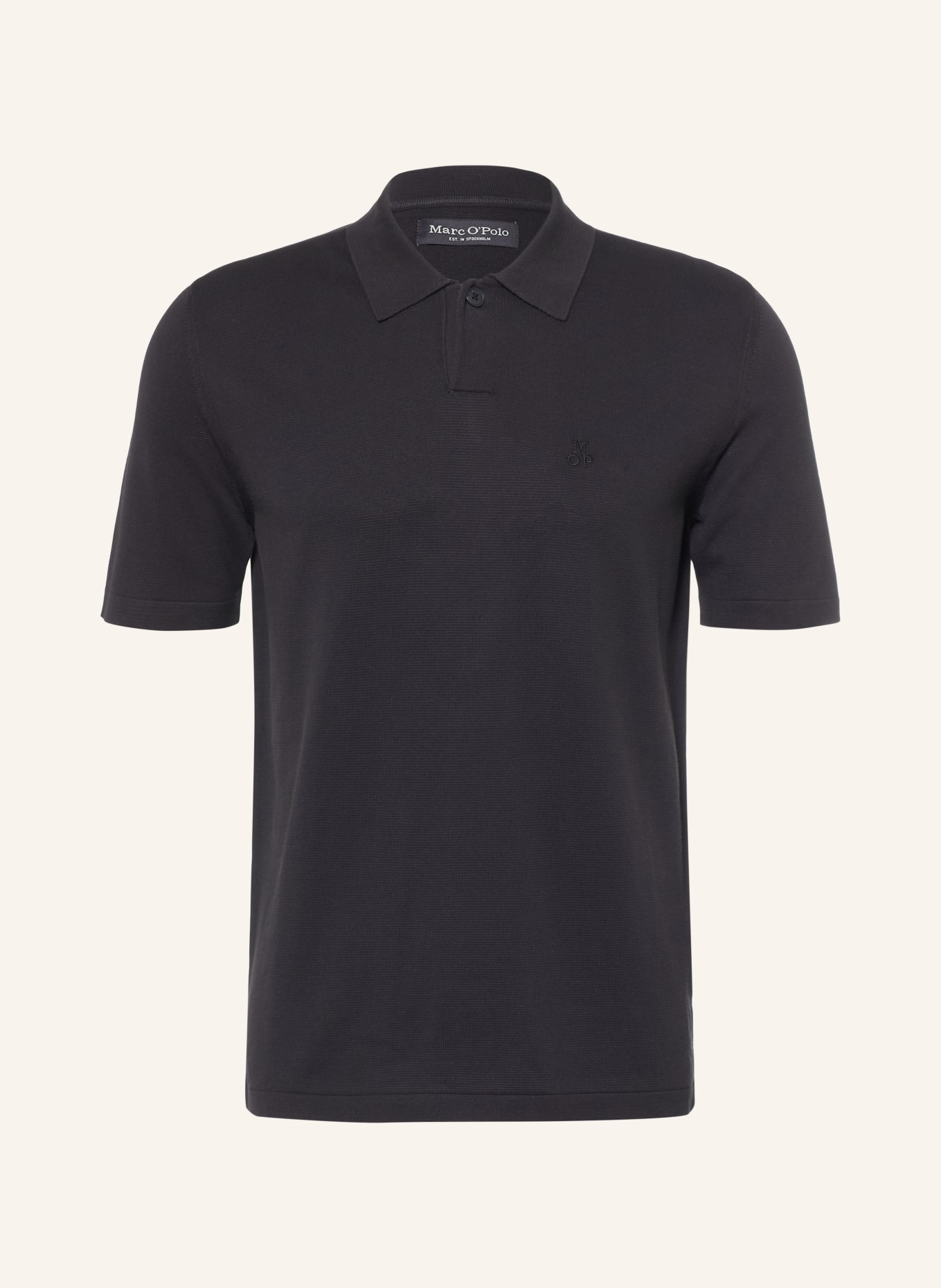 Marc O'Polo Polo en piqué: NOIR