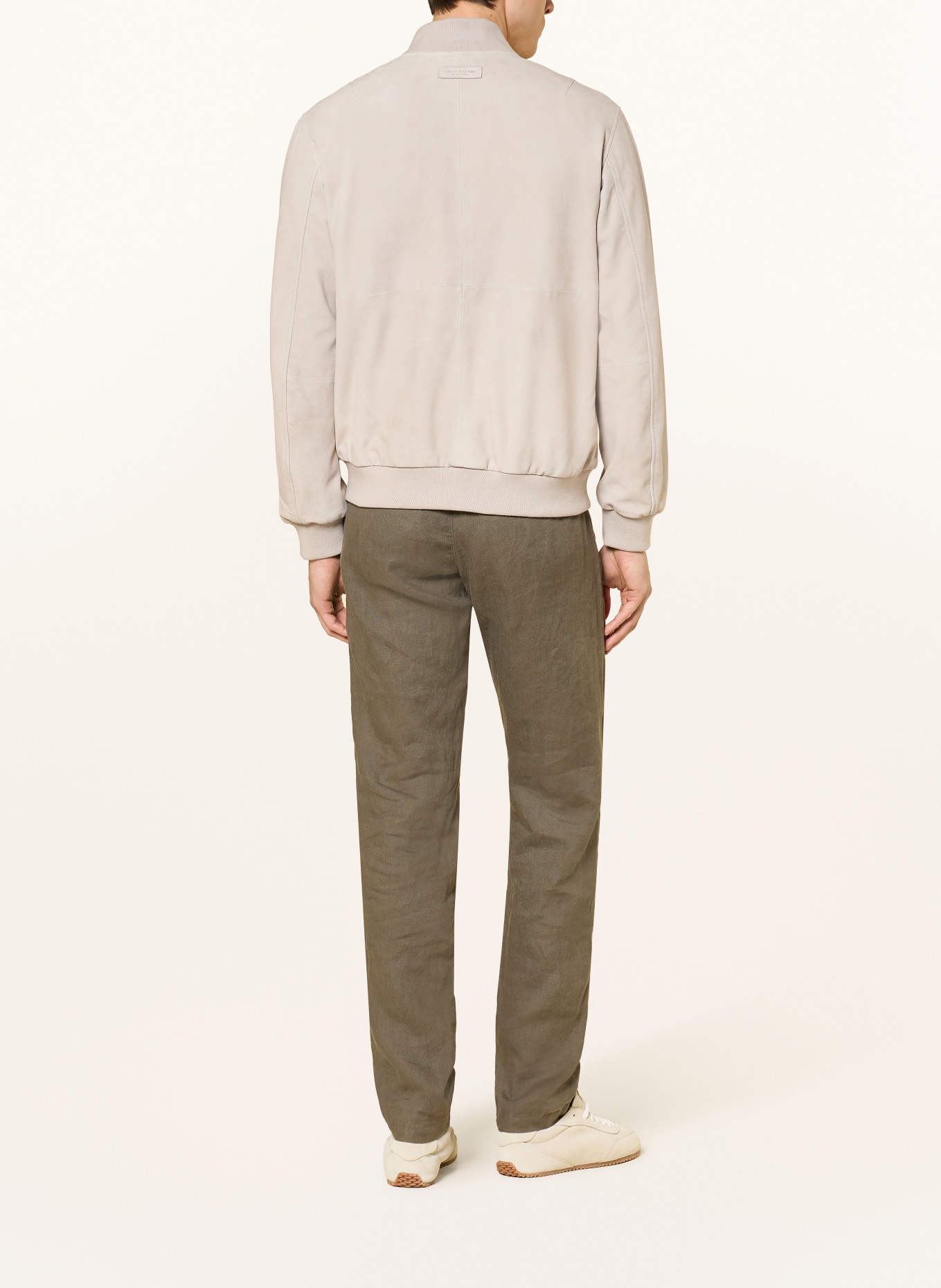 Marc O'Polo Lederblouson: HELLGRAU
