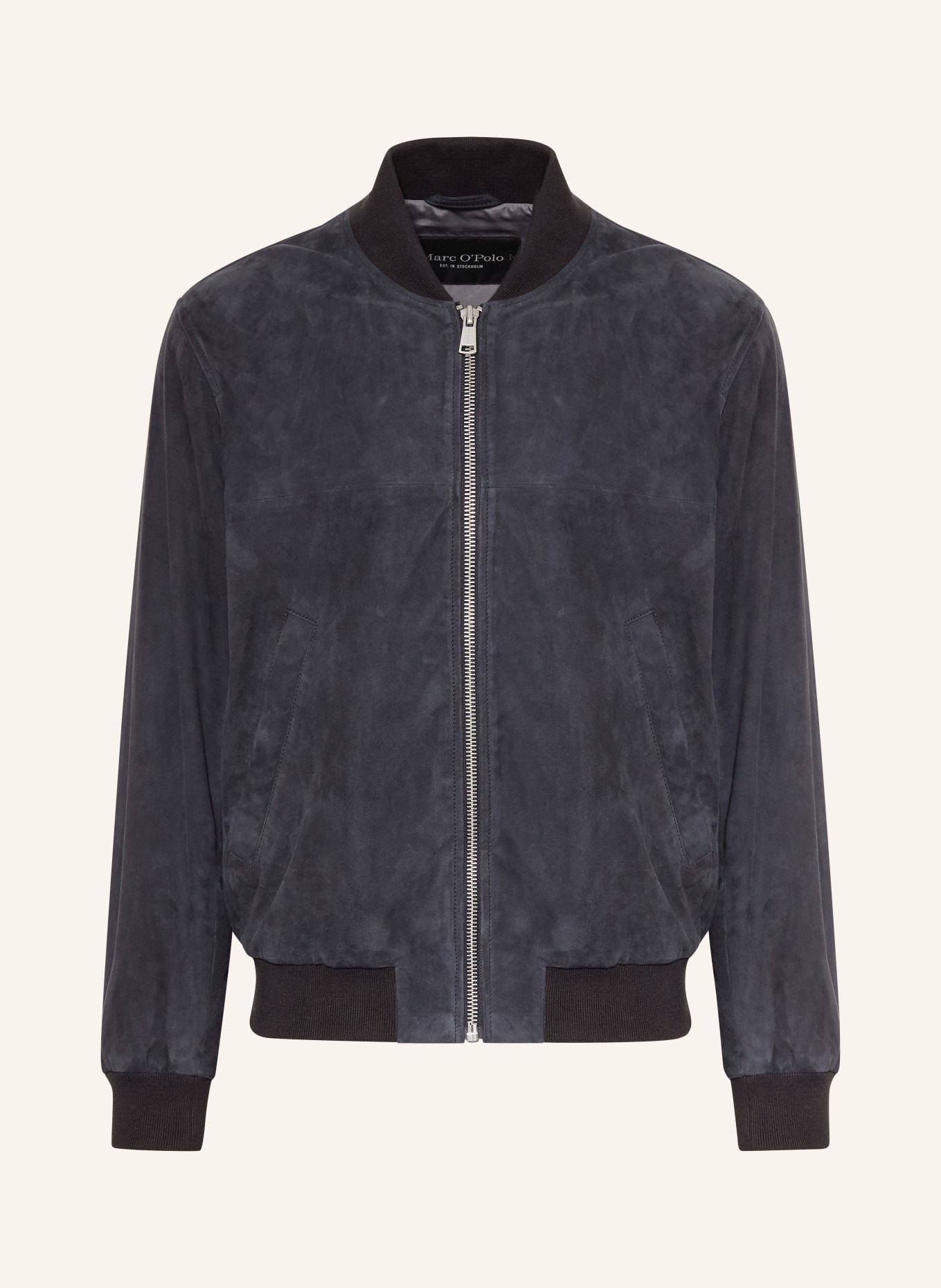 Marc O'Polo Leather jacket: DARK BLUE