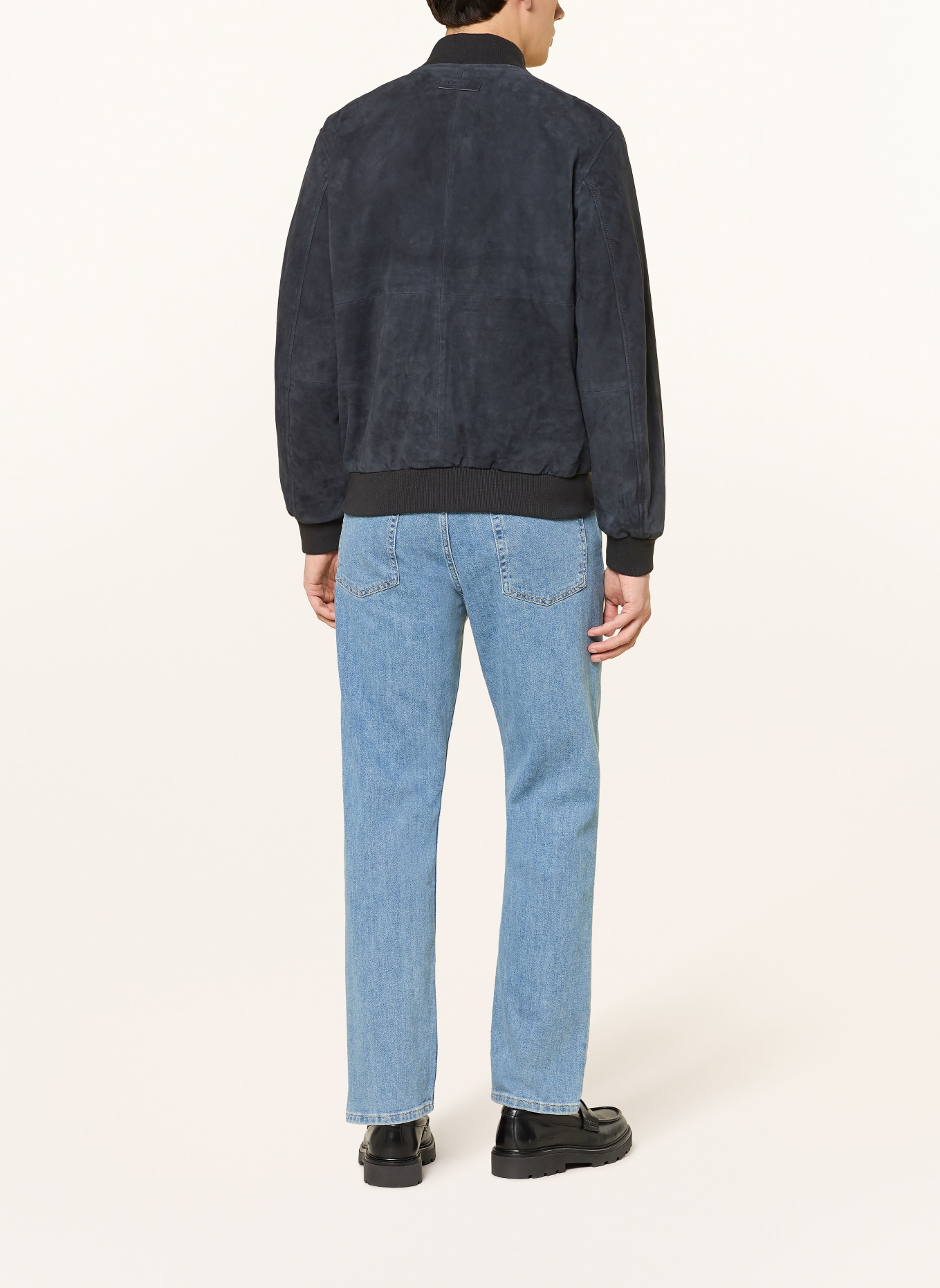 Marc O'Polo Leather jacket: DARK BLUE