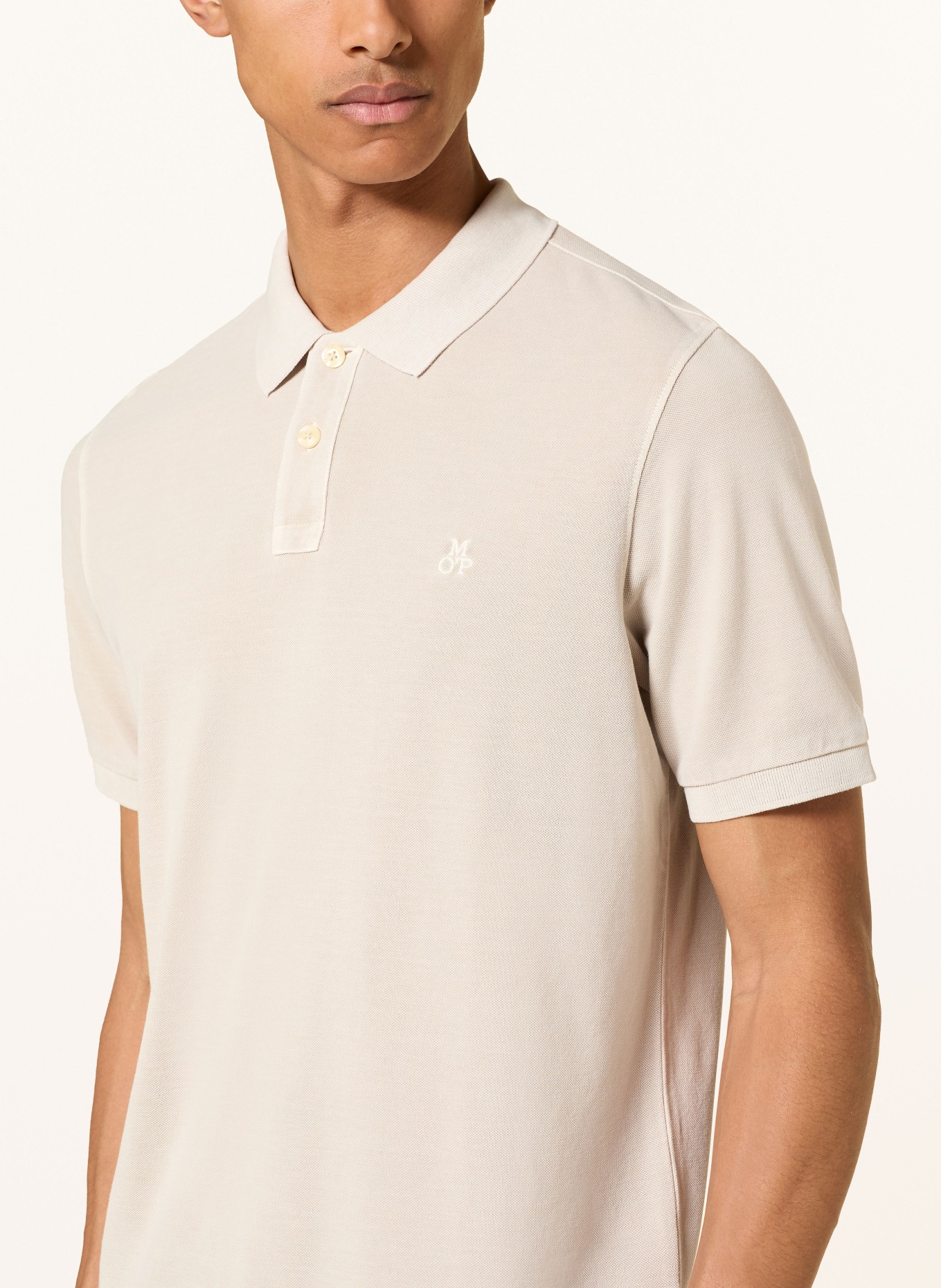 Marc O'Polo Piqué-polotröja Regular Fit: LJUSGRÅ