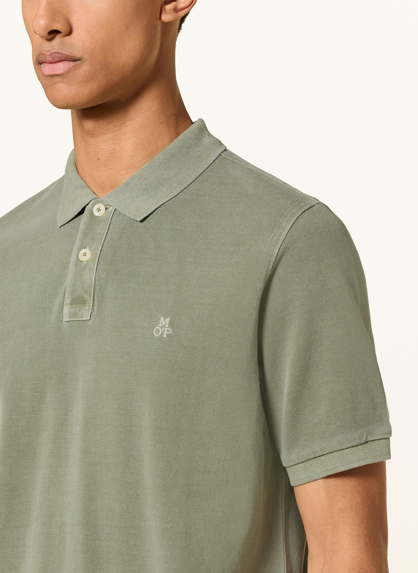Marc O'Polo Piqué-polotröja Regular Fit: OLIVGRÖN