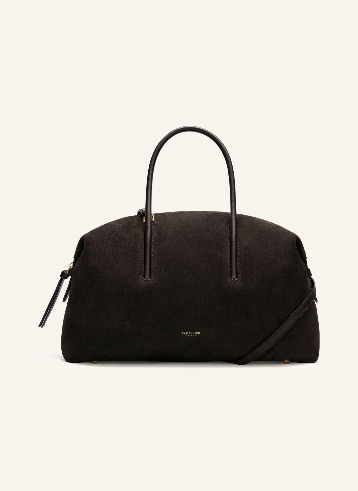DEMELLIER Schultertasche THE MIDI STOCKHOLM: DUNKELBRAUN / GOLD