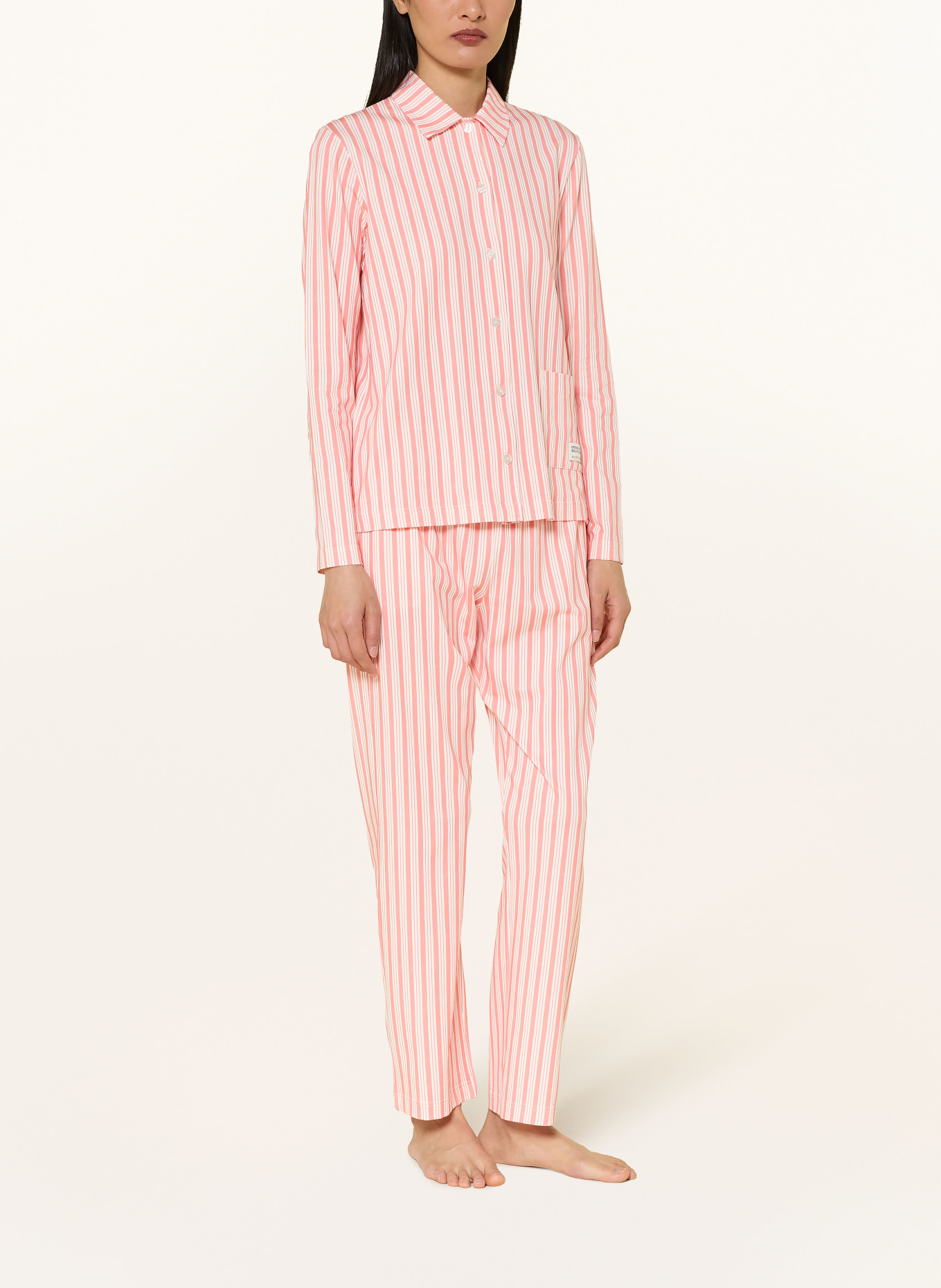 SHORT STORIES Chemise de nuit: ORANGE CLAIR / BLANC