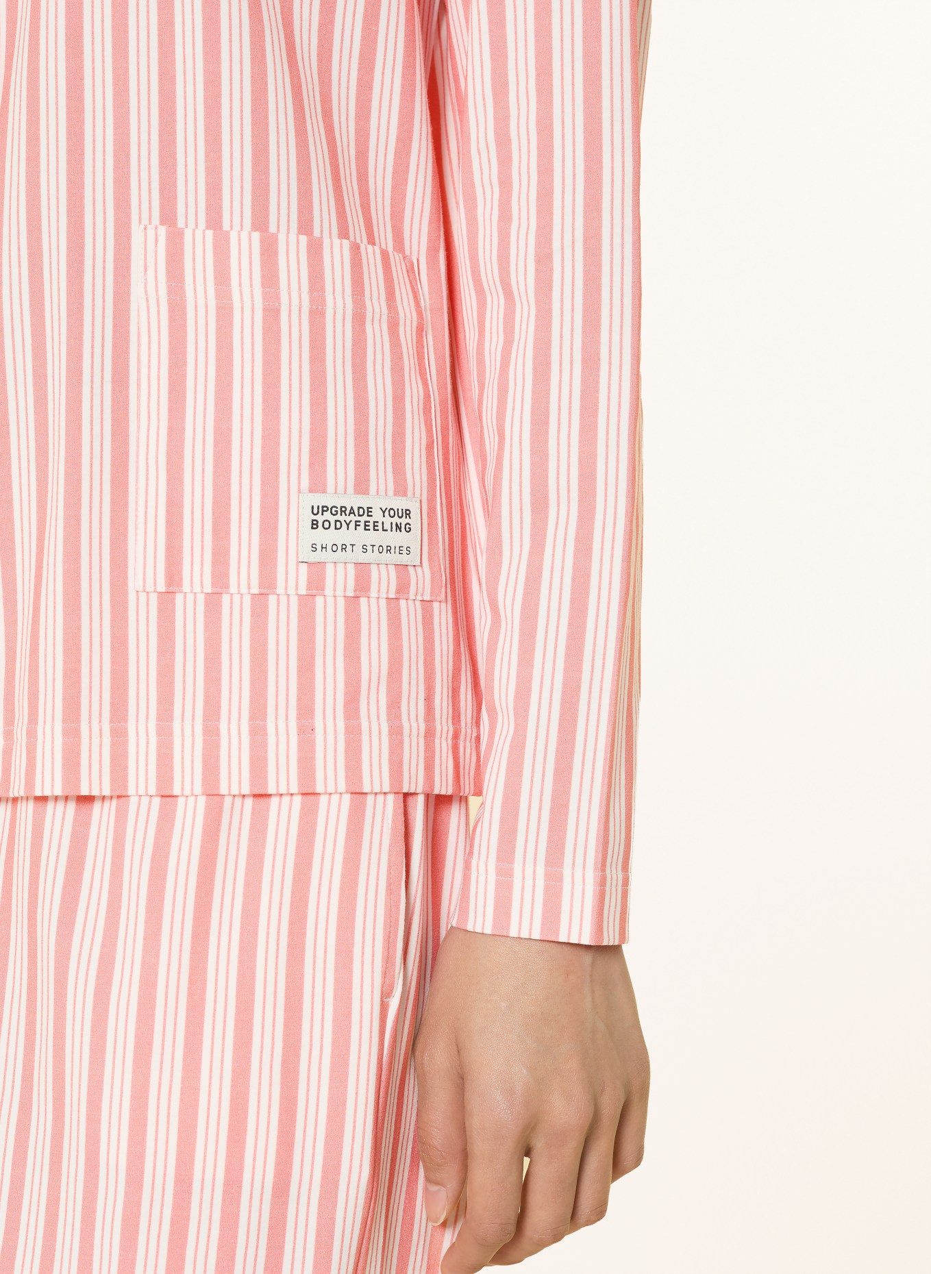 SHORT STORIES Chemise de nuit: ORANGE CLAIR / BLANC