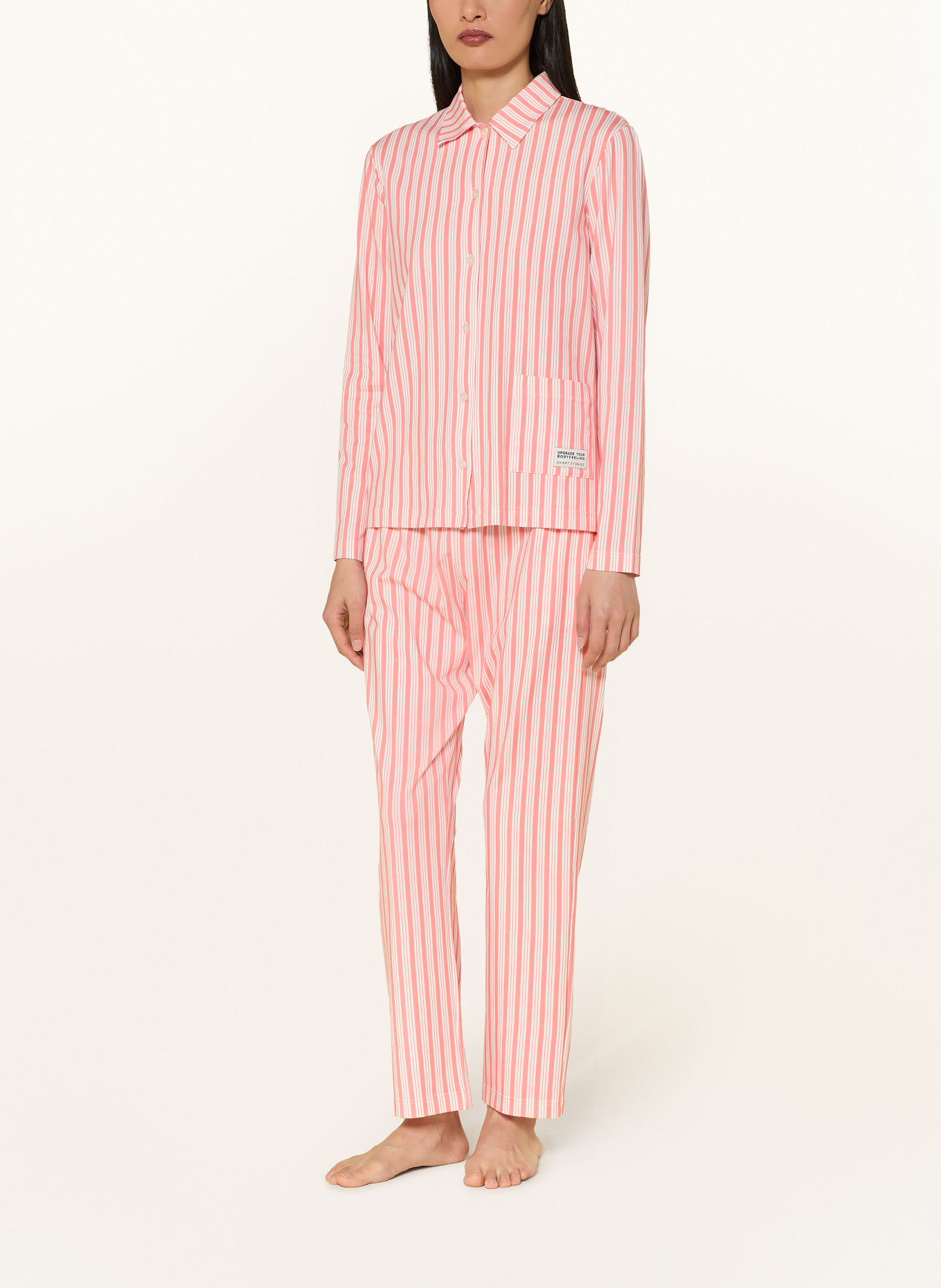 SHORT STORIES Pantalon de pyjama: SAUMON / BLANC
