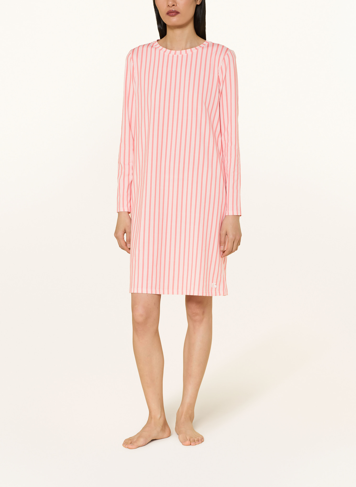 SHORT STORIES Chemise de nuit: ORANGE CLAIR / BLANC