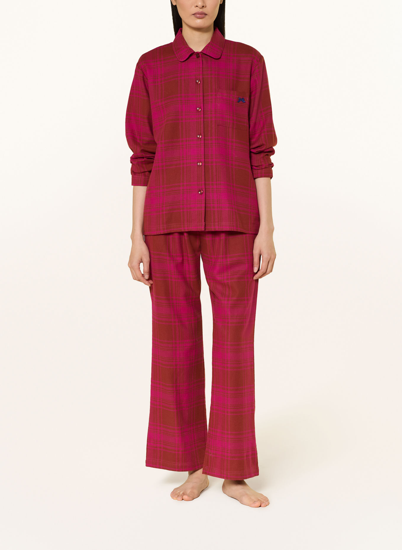 SHORT STORIES Flanell pajama pants: FUCHSIA / DARK RED