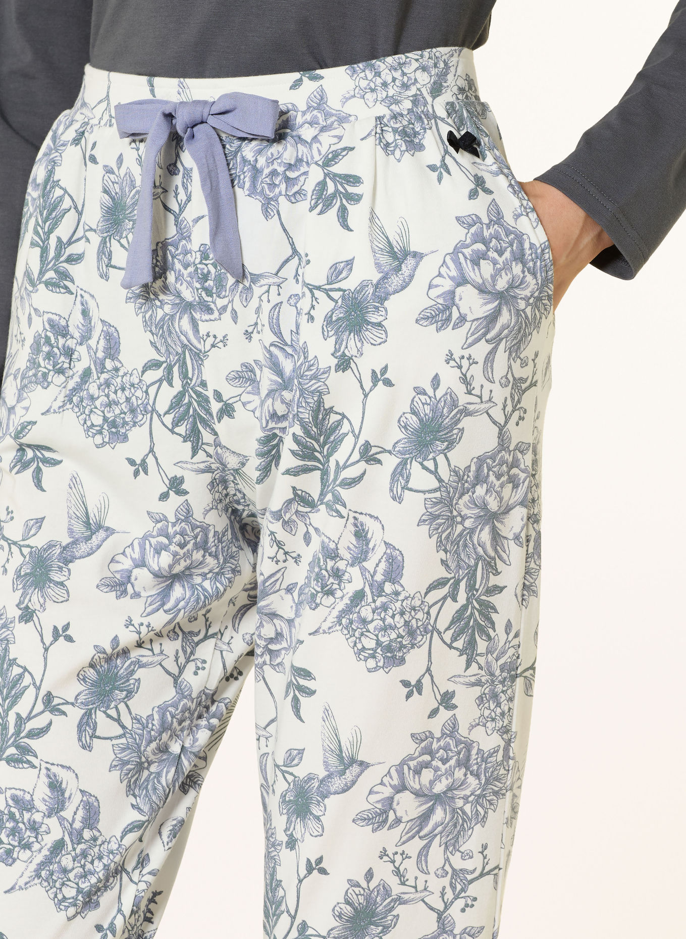 SHORT STORIES Sleep pants: WHITE / BLUE GRAY