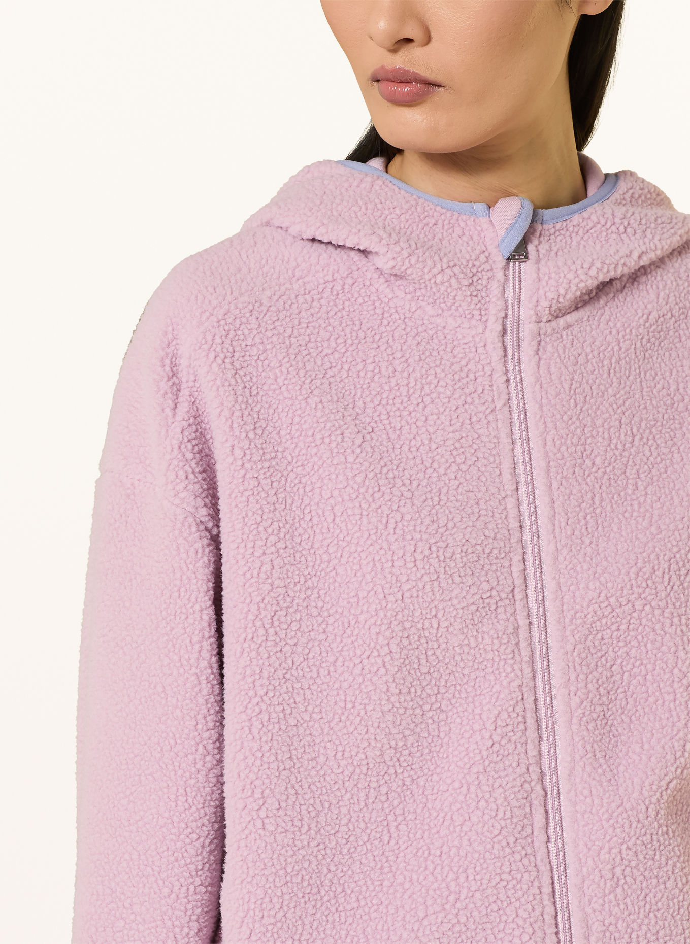 SHORT STORIES Teddy fur lounge jacket: ROSE