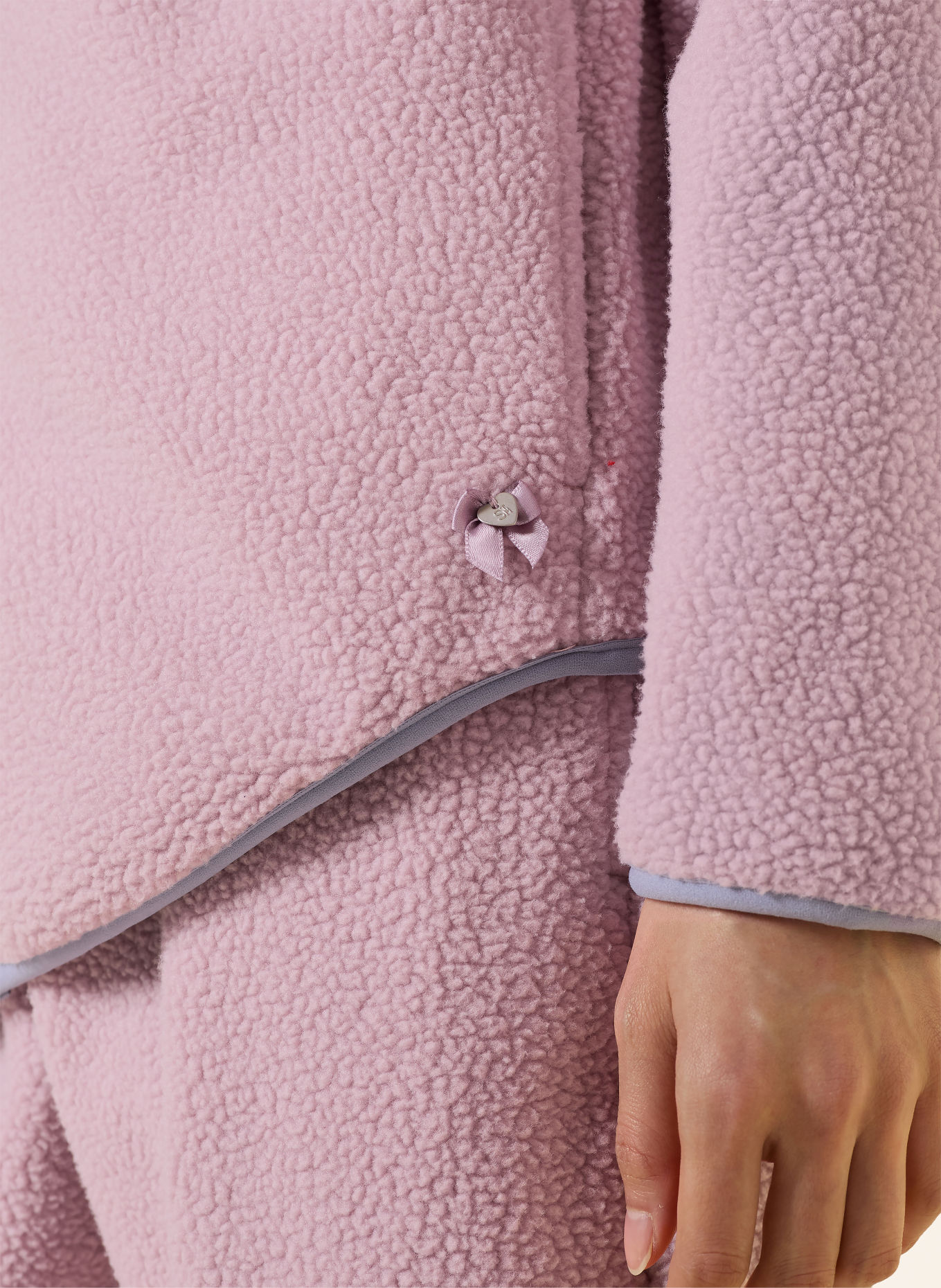SHORT STORIES Teddy fur lounge jacket: ROSE