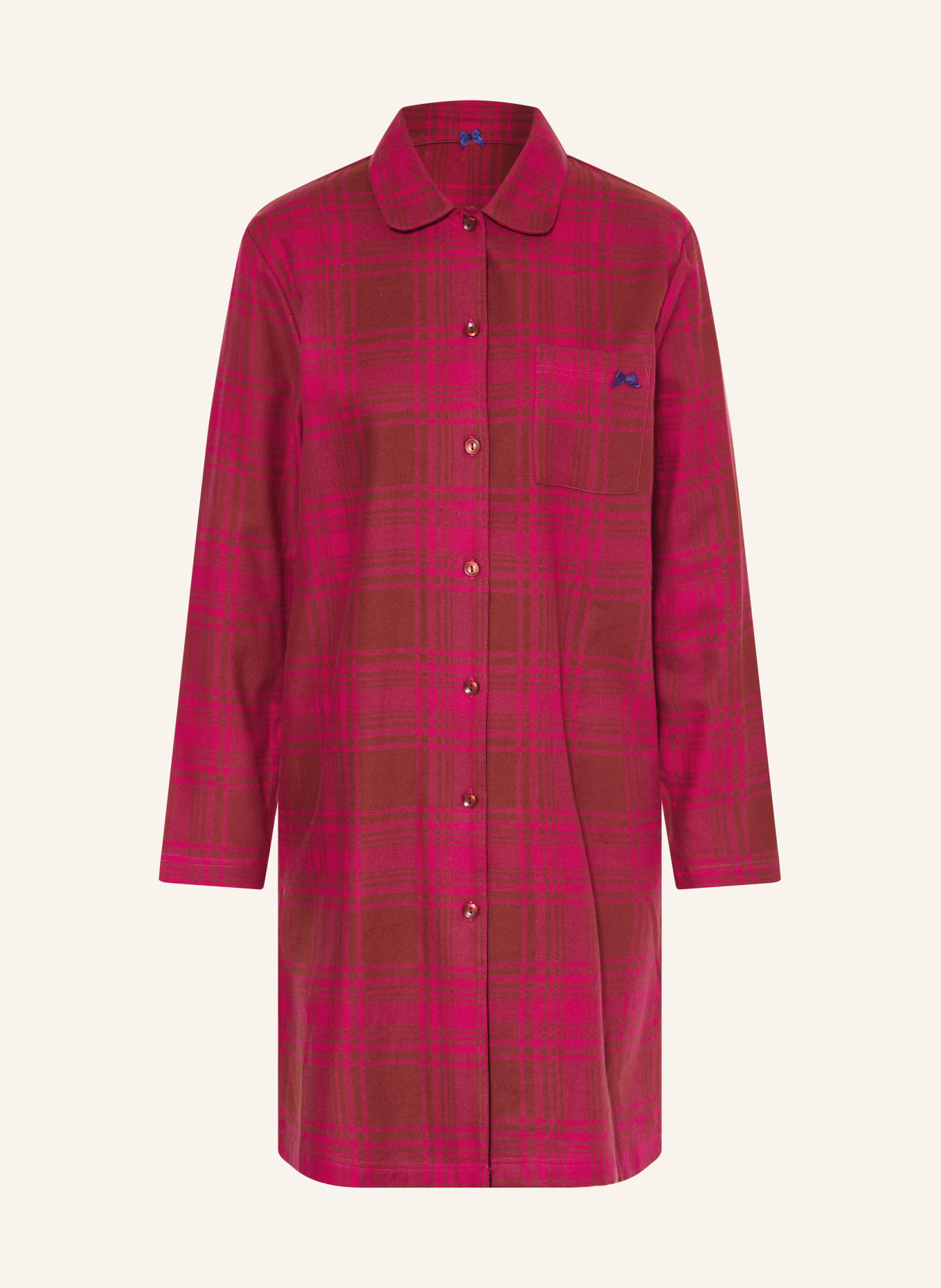 SHORT STORIES Flanell nightgown: FUCHSIA / DARK RED