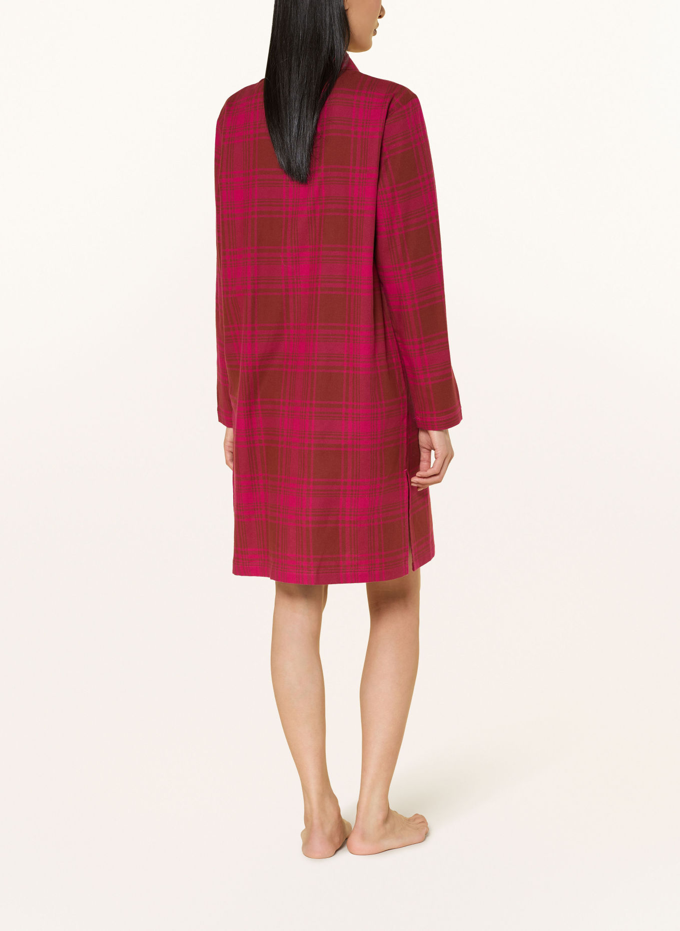 SHORT STORIES Flanell nightgown: FUCHSIA / DARK RED