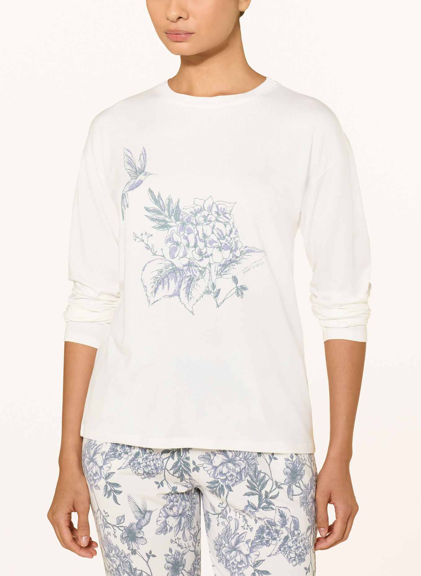 SHORT STORIES Sleep shirt: WHITE / LIGHT PURPLE / GREEN