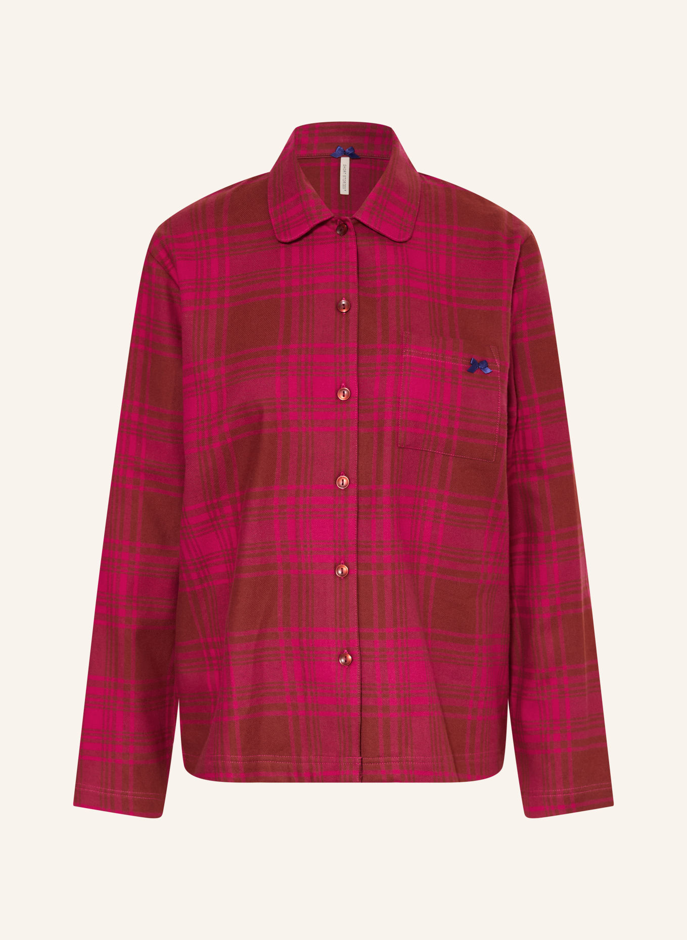 SHORT STORIES Flanell nightgown: FUCHSIA / DARK RED