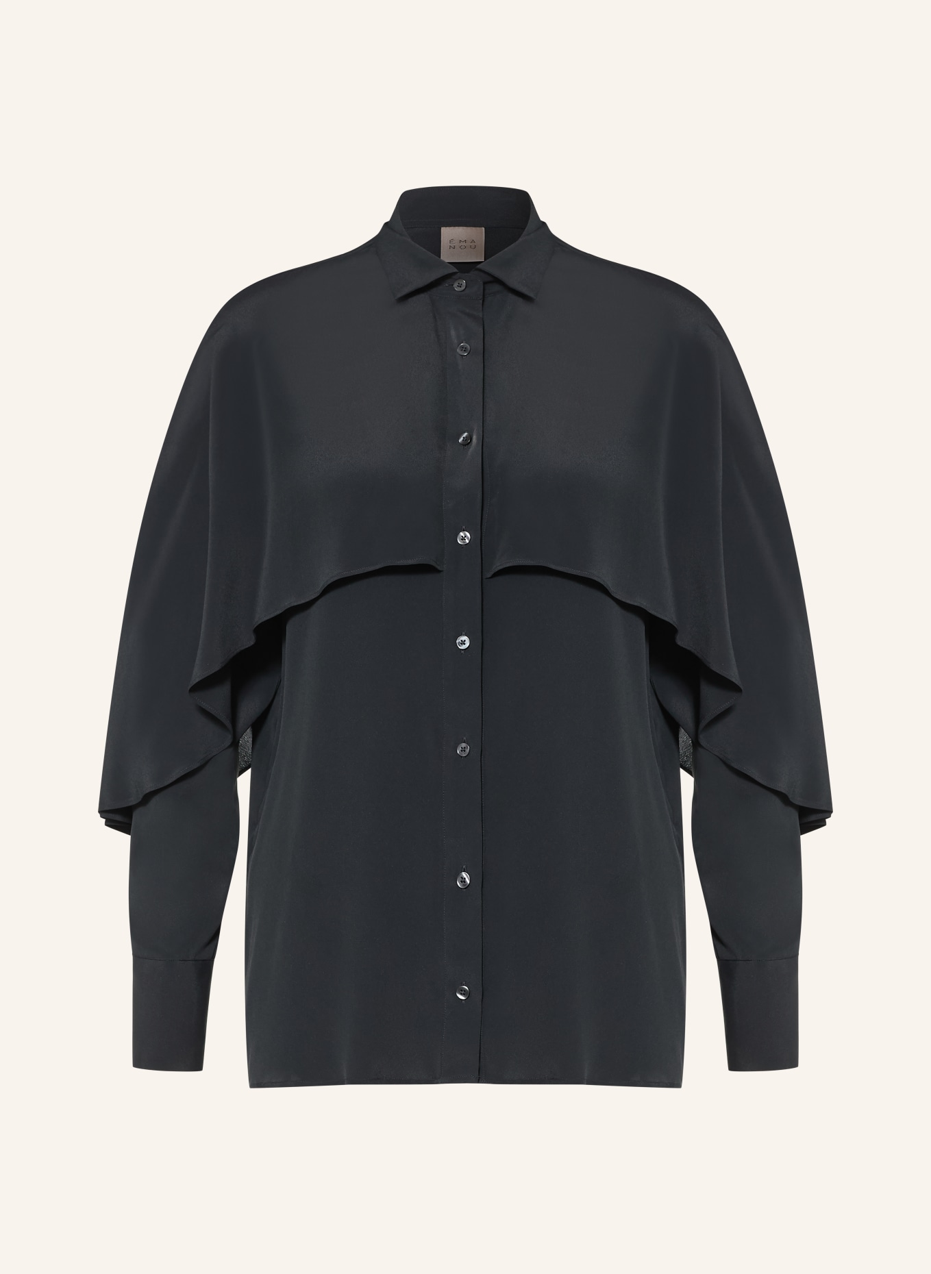 ÉMANOU Bluse CLAUDE mit Seide: SCHWARZ