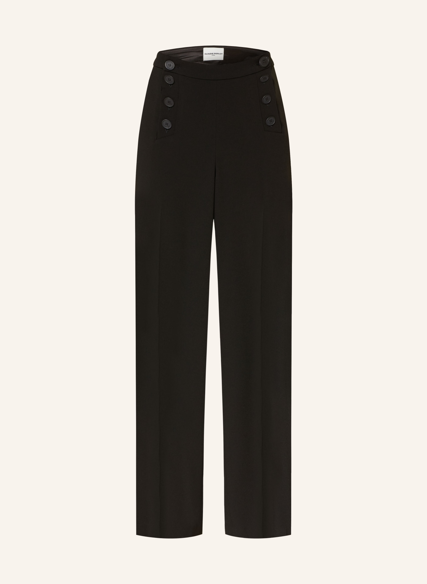 CLAUDIE PIERLOT Marlenehose: SCHWARZ