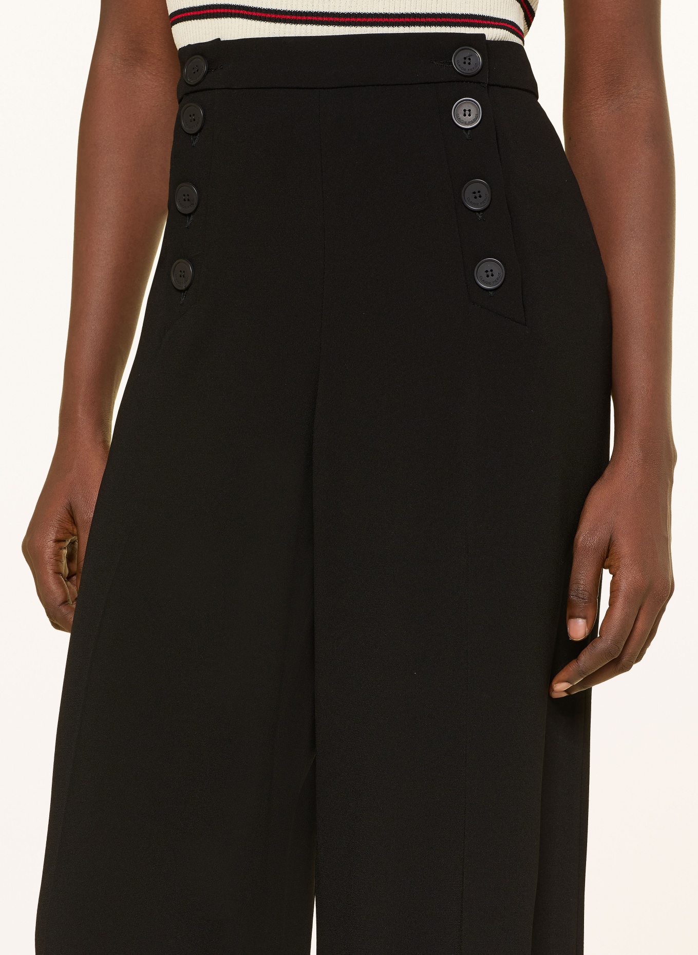 CLAUDIE PIERLOT Marlenehose: SCHWARZ