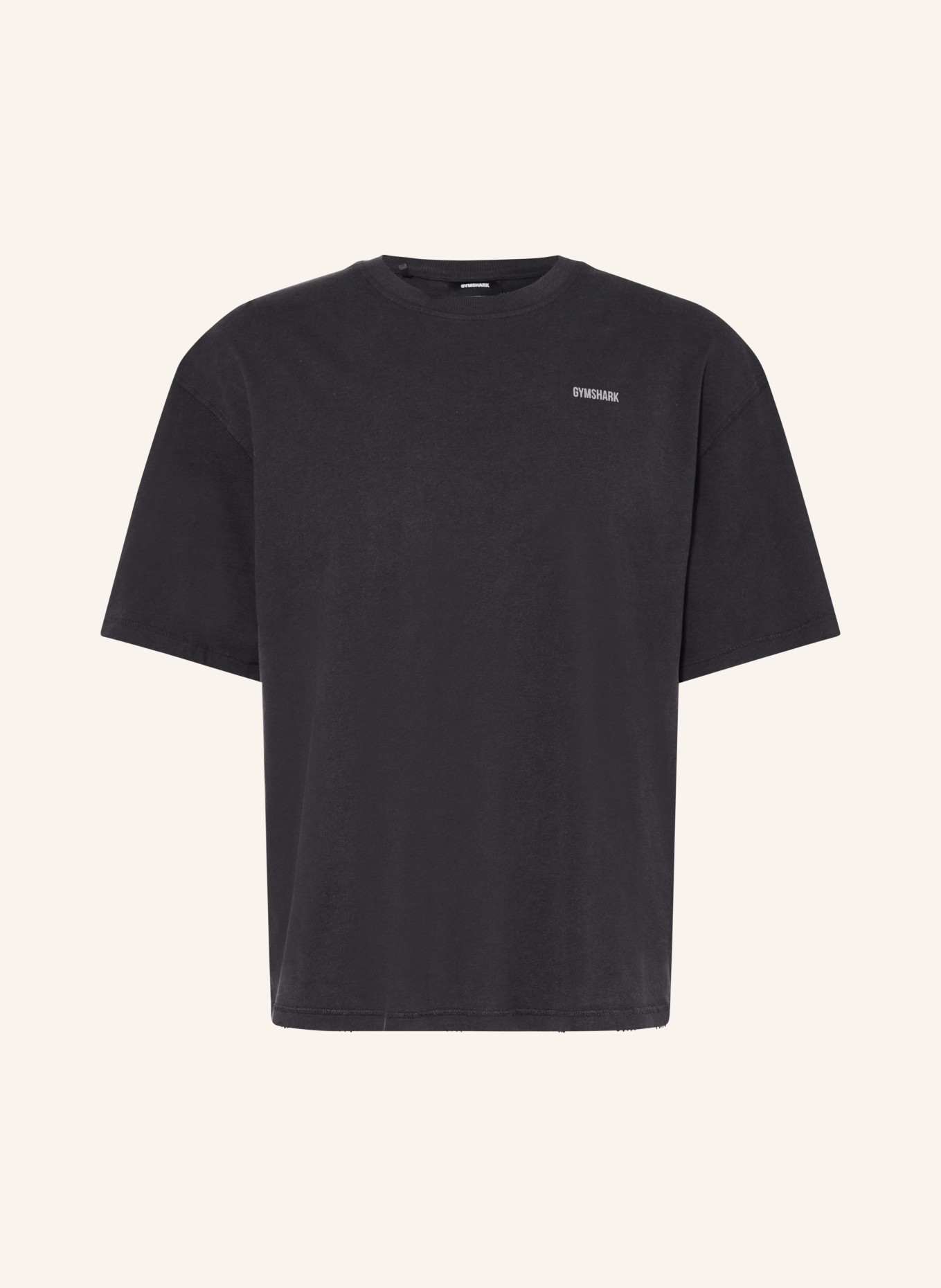 GYMSHARK Oversized-Shirt: SCHWARZ / DUNKELGRAU