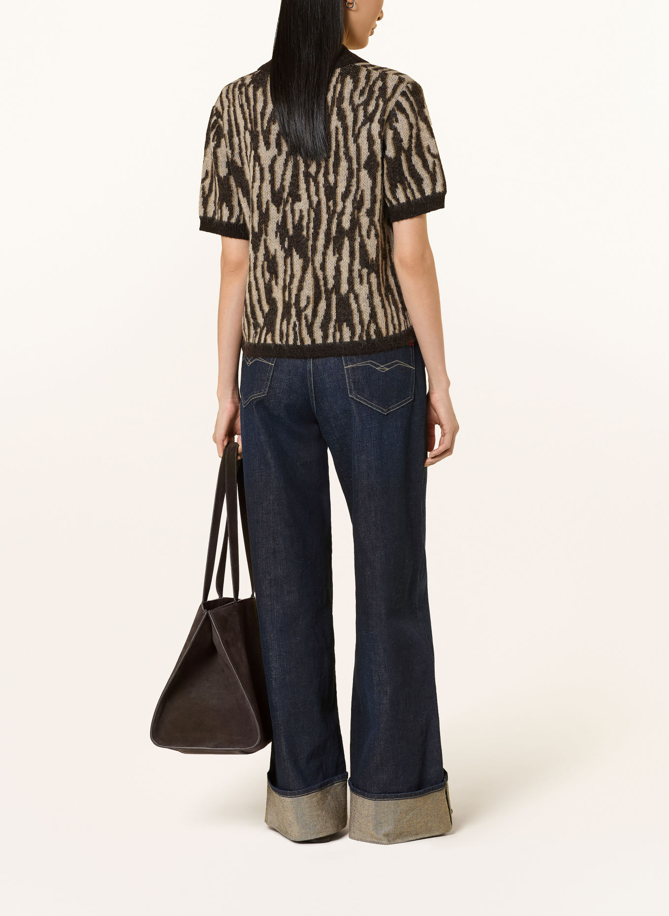 darling harbour Sweter z dzianiny z alpaki: BROWN