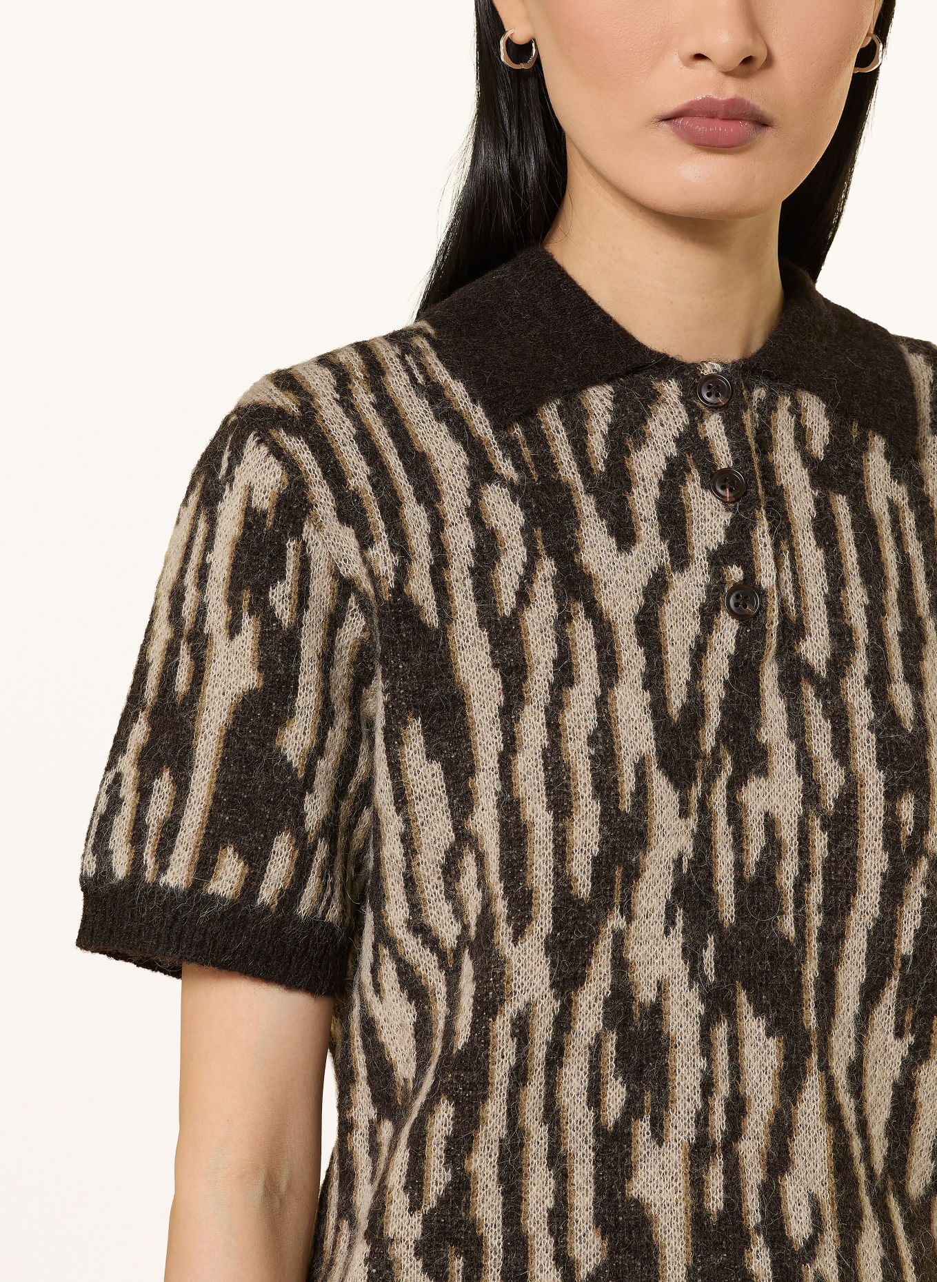 darling harbour Sweter z dzianiny z alpaki: BROWN