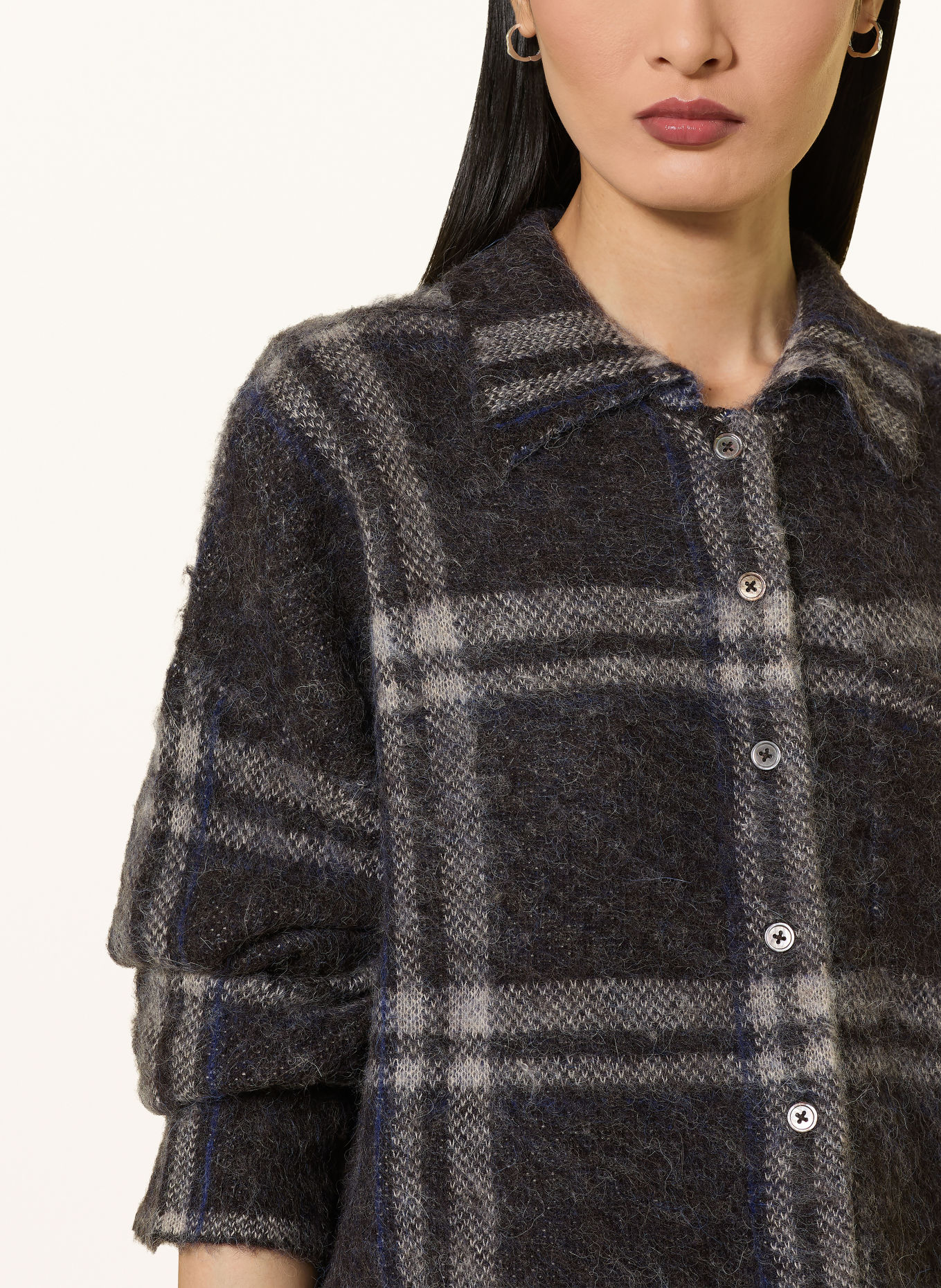 darling harbour Gebreid vest met alpaca: BROWN