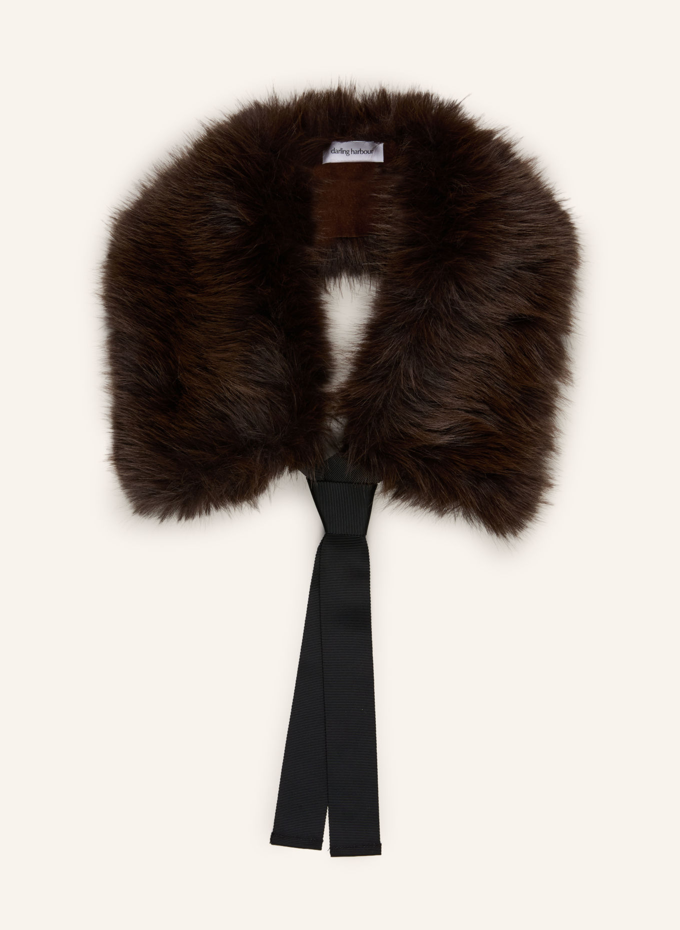 darling harbour Faux fur collars: DARK BROWN