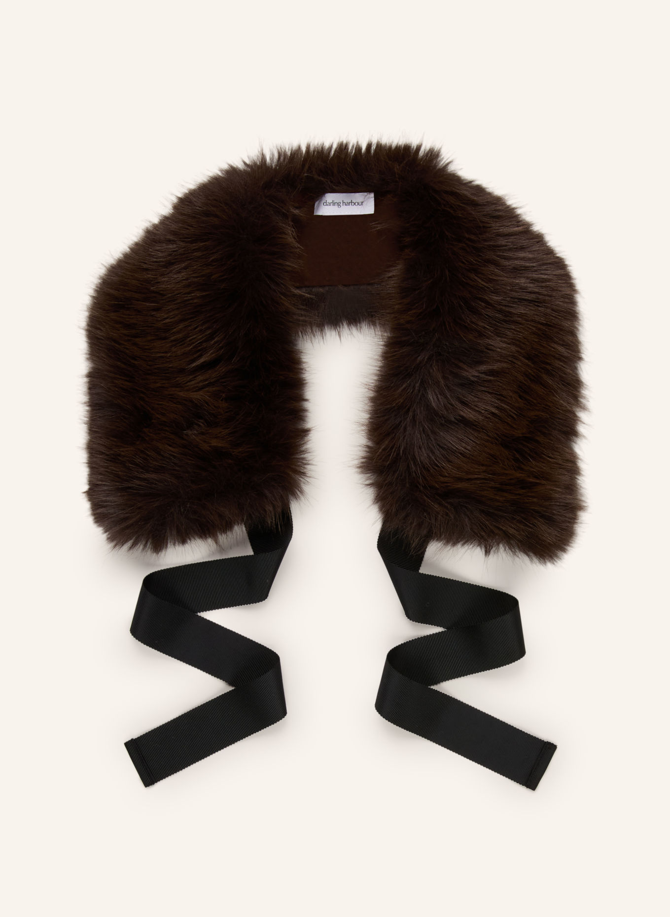 darling harbour Faux fur collars: DARK BROWN