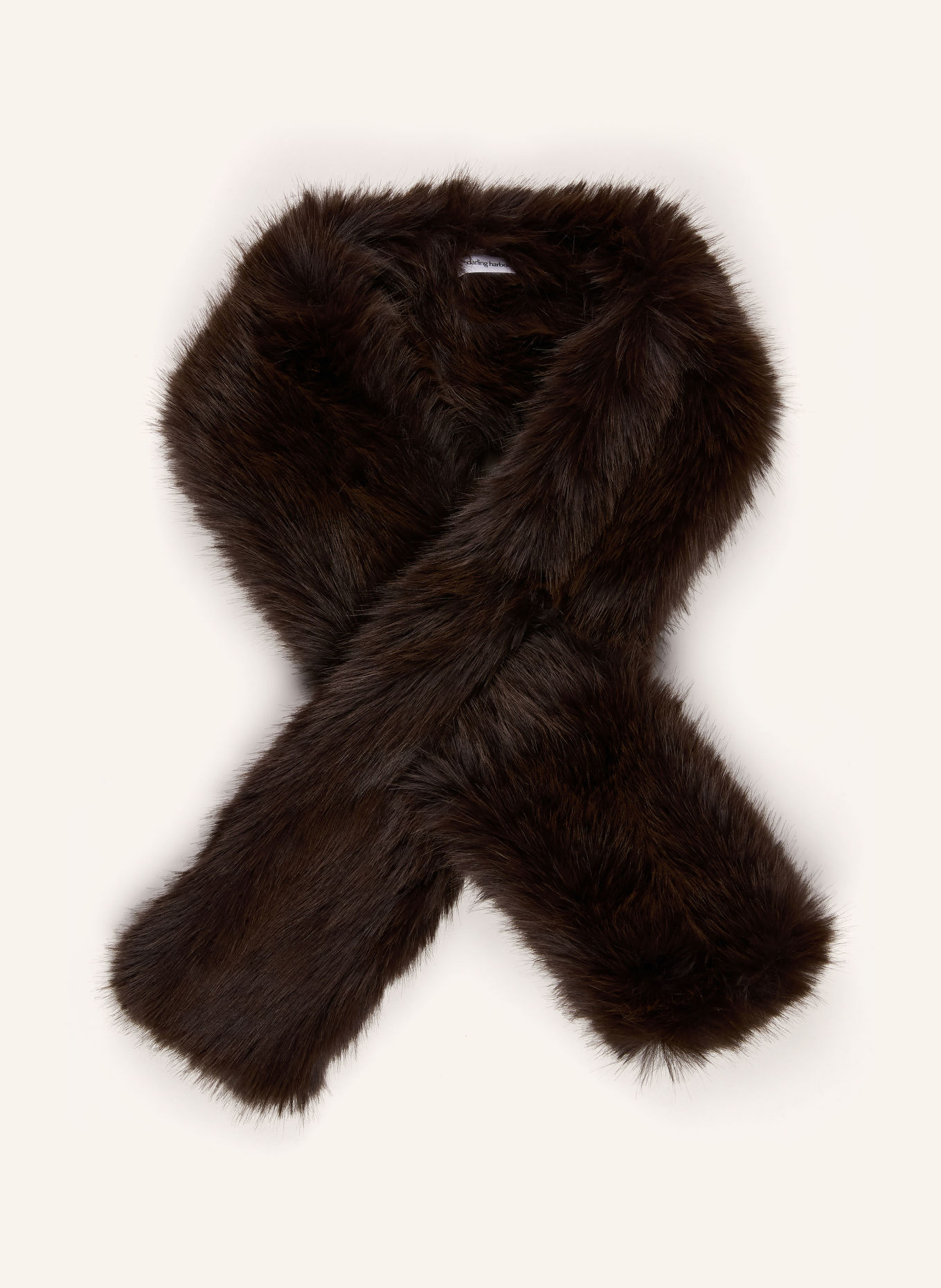 darling harbour Faux fur scarf: DARK BROWN