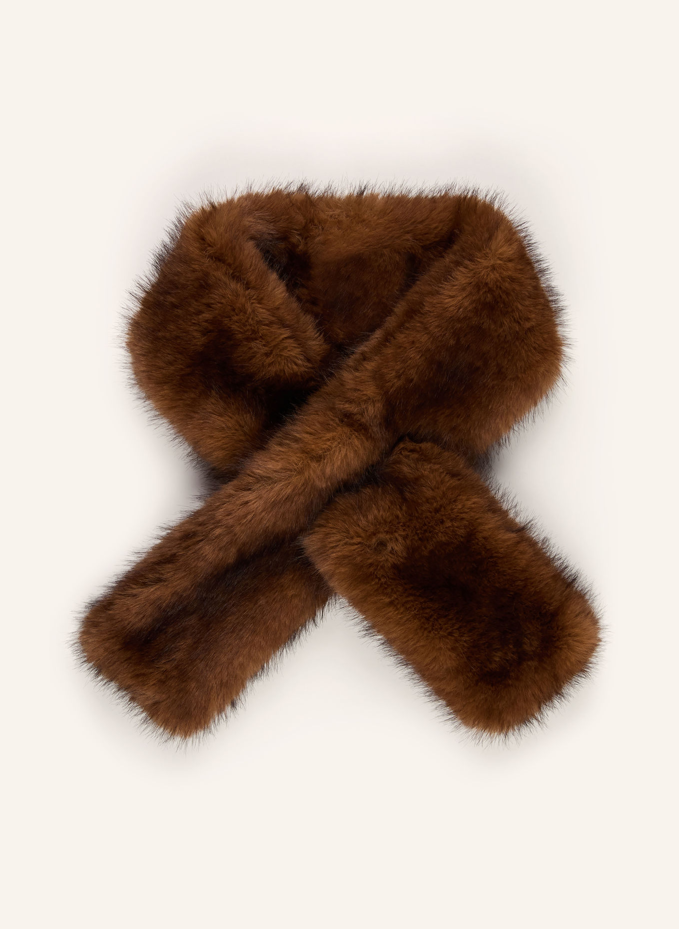darling harbour Faux fur scarf: HAZELNUT