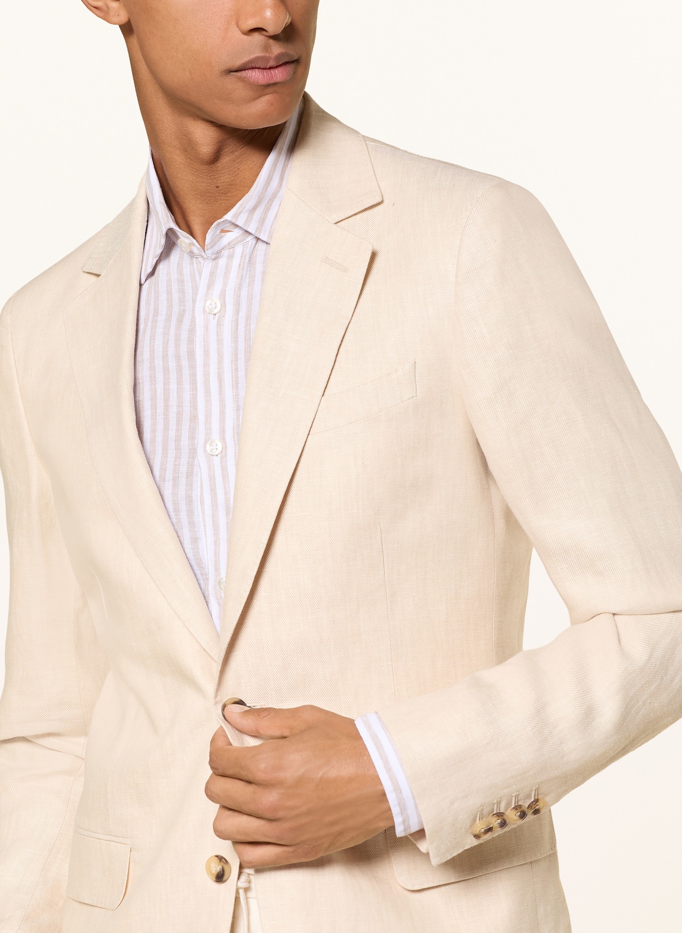 REISS Veste en lin ATLANTIC, coupe extra slim: ÉCRU